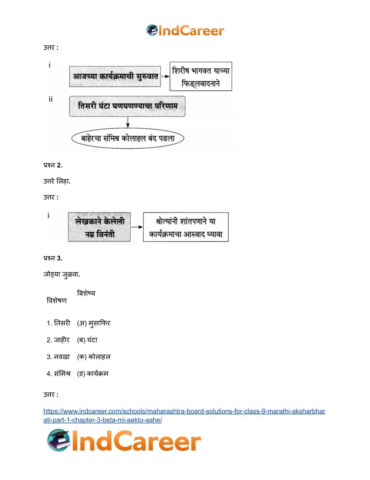 Maharashtra Board Solutions for Class 9- Marathi Aksharbharati (Part- 1): Chapter 3- ‘बेटा, मी ऐकतो आहे!’ - Page 9