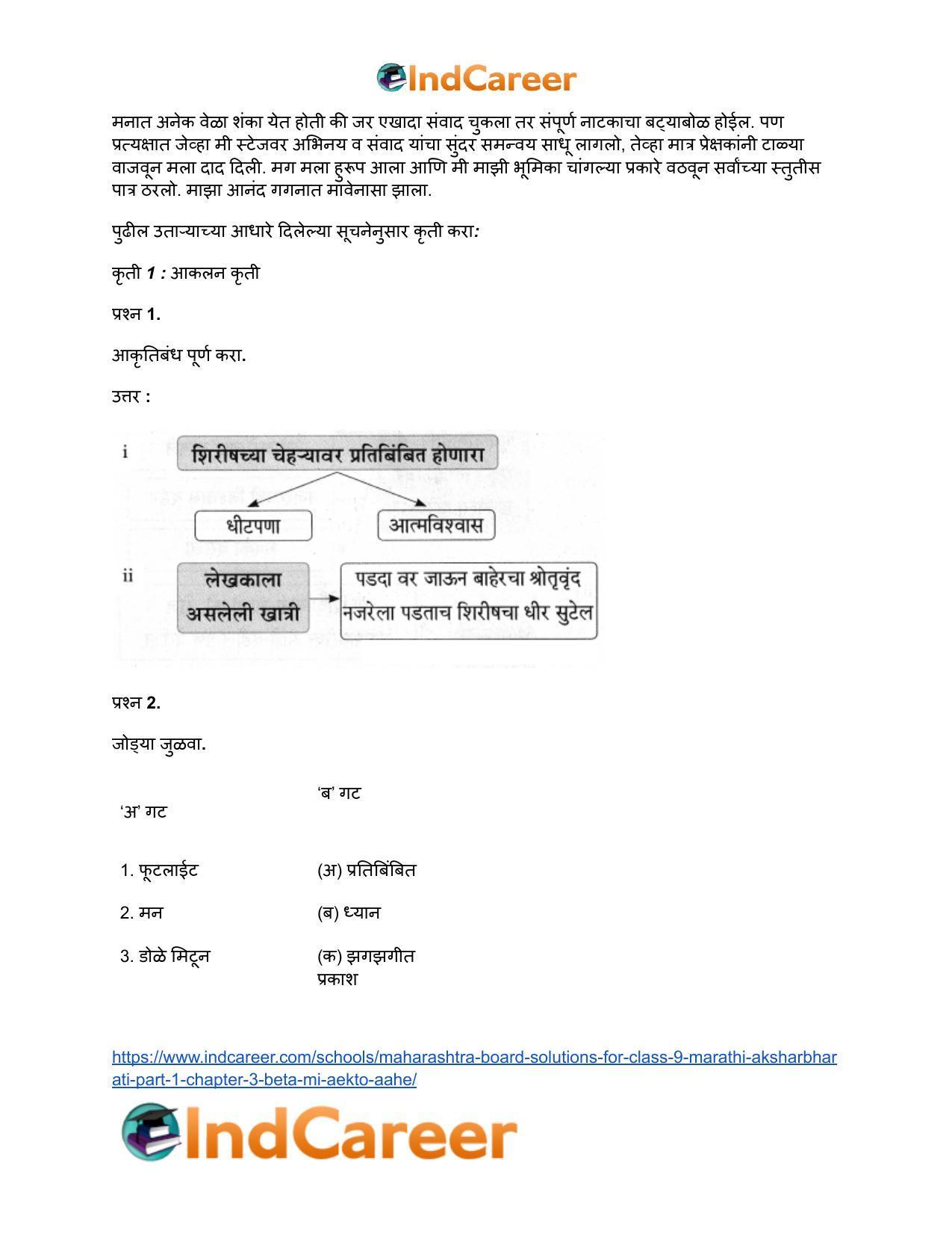 Maharashtra Board Solutions for Class 9- Marathi Aksharbharati (Part- 1): Chapter 3- ‘बेटा, मी ऐकतो आहे!’ - Page 16