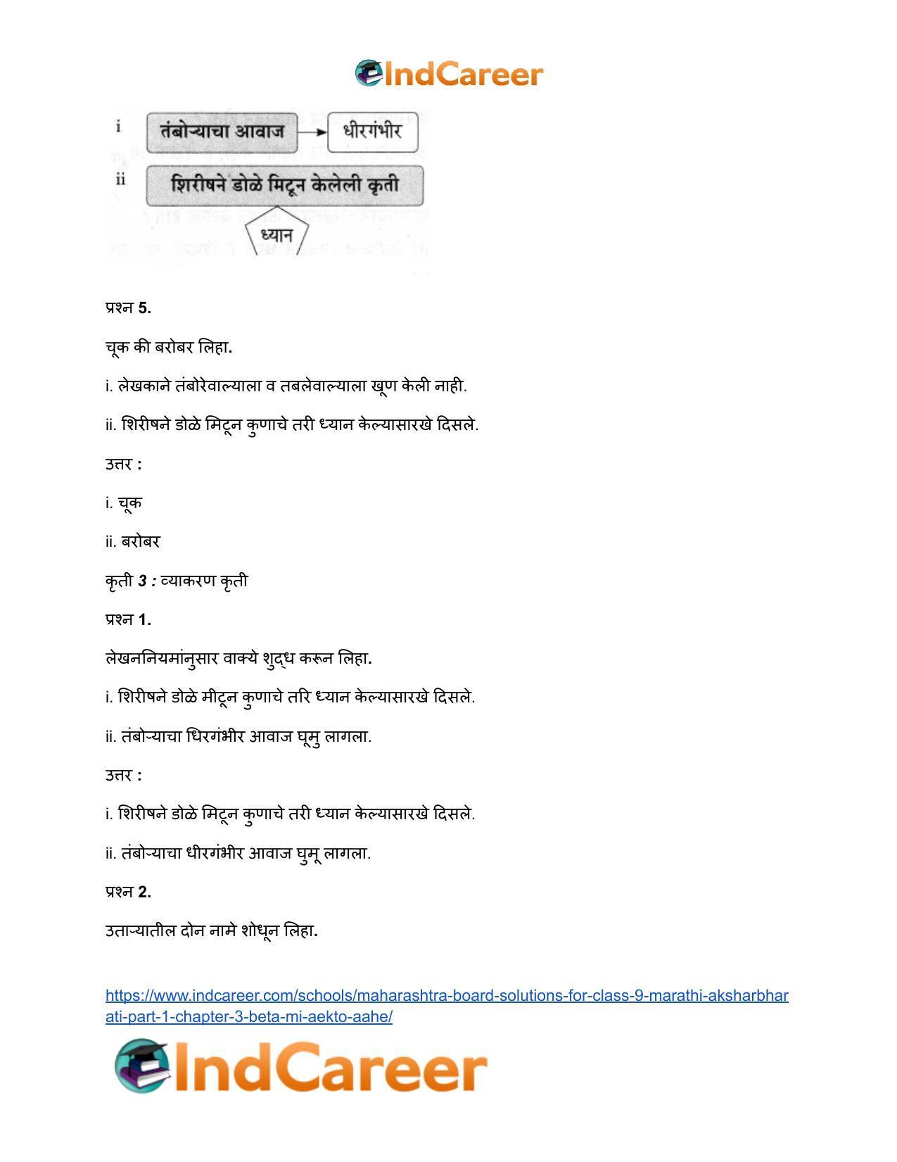 Maharashtra Board Solutions for Class 9- Marathi Aksharbharati (Part- 1): Chapter 3- ‘बेटा, मी ऐकतो आहे!’ - Page 20