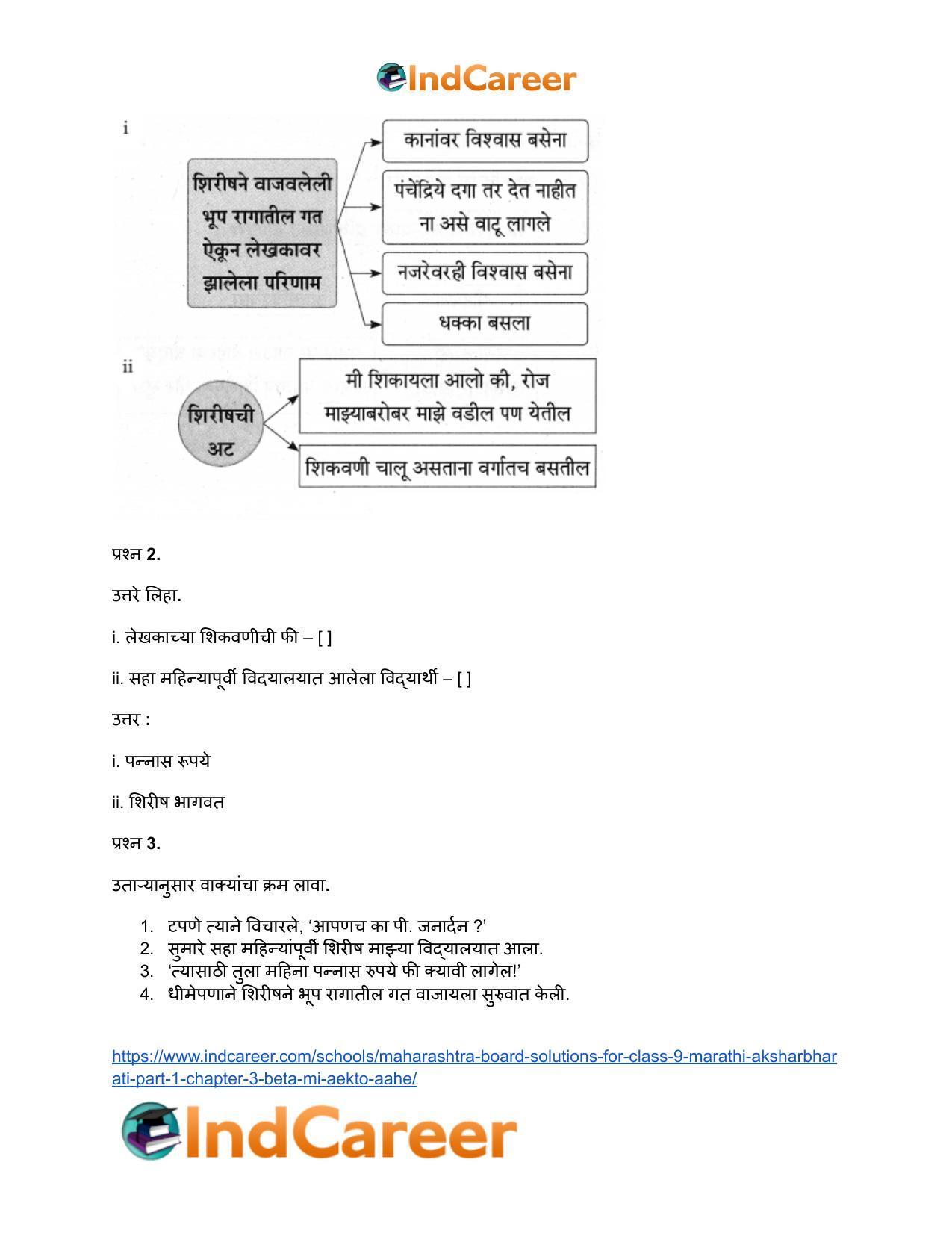 Maharashtra Board Solutions for Class 9- Marathi Aksharbharati (Part- 1): Chapter 3- ‘बेटा, मी ऐकतो आहे!’ - Page 23