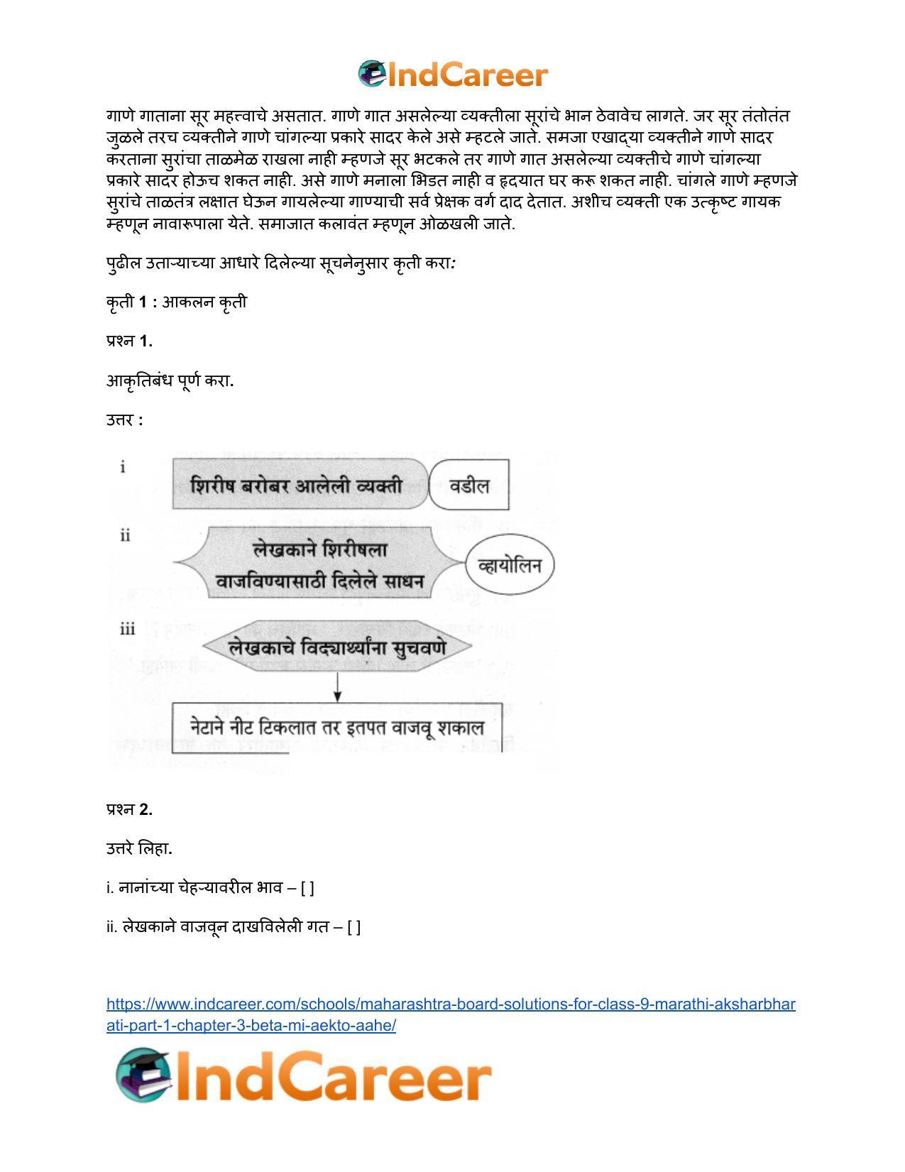 Maharashtra Board Solutions for Class 9- Marathi Aksharbharati (Part- 1): Chapter 3- ‘बेटा, मी ऐकतो आहे!’ - Page 30