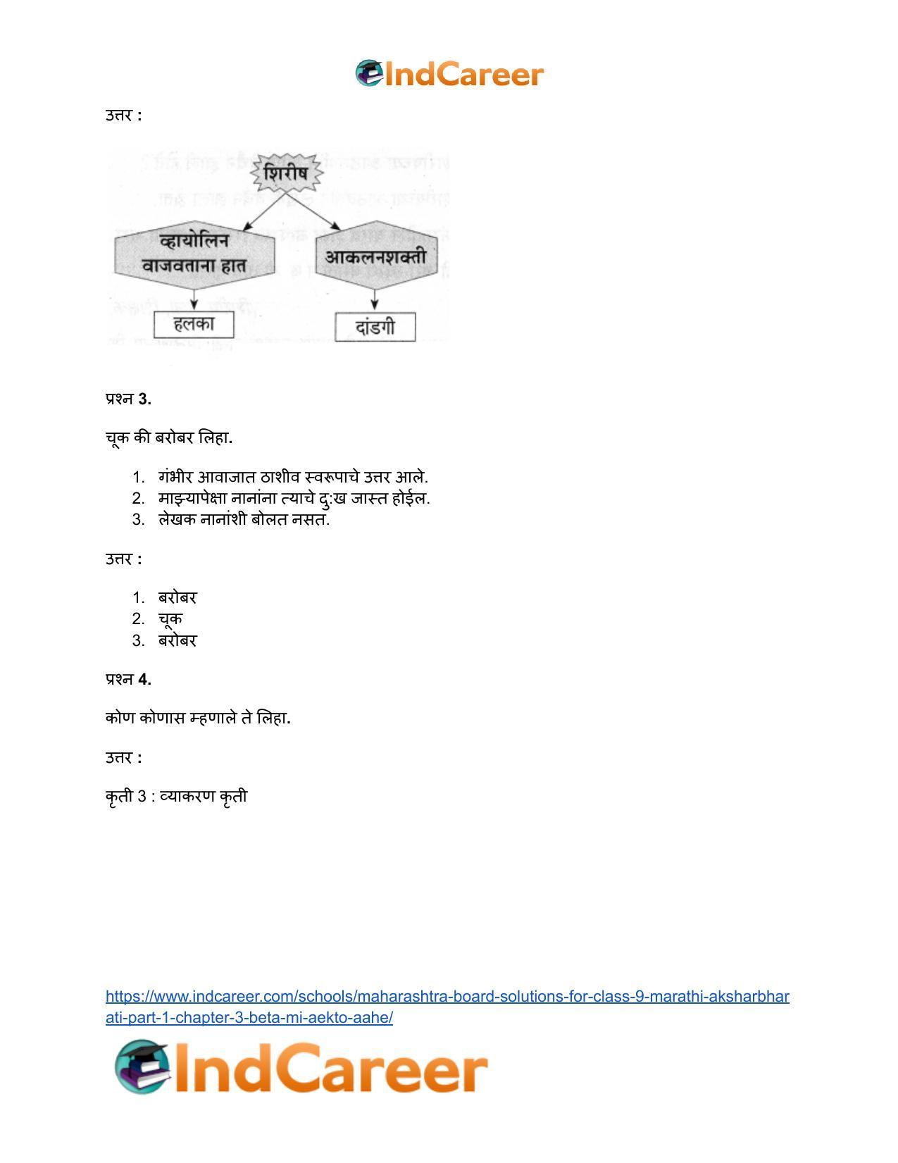 Maharashtra Board Solutions for Class 9- Marathi Aksharbharati (Part- 1): Chapter 3- ‘बेटा, मी ऐकतो आहे!’ - Page 42