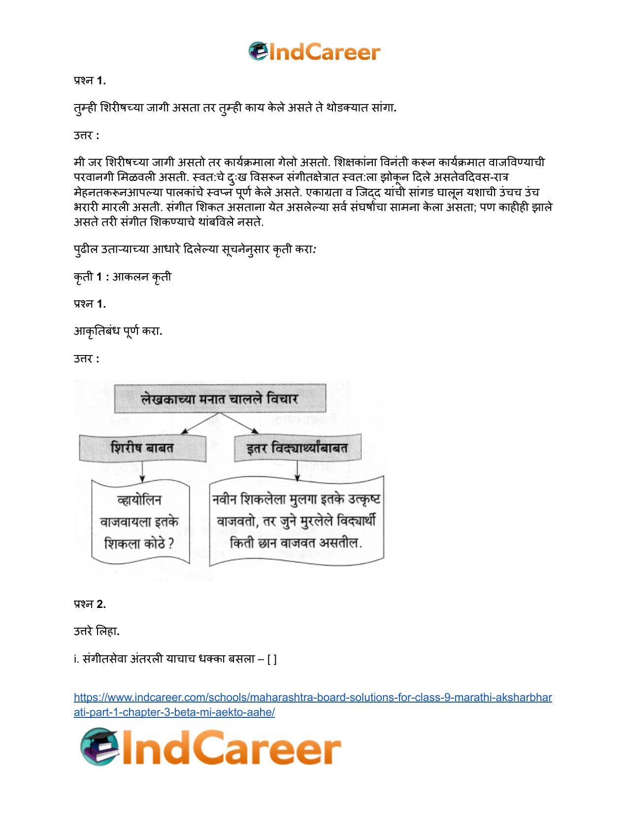 Maharashtra Board Solutions for Class 9- Marathi Aksharbharati (Part- 1): Chapter 3- ‘बेटा, मी ऐकतो आहे!’ - Page 62