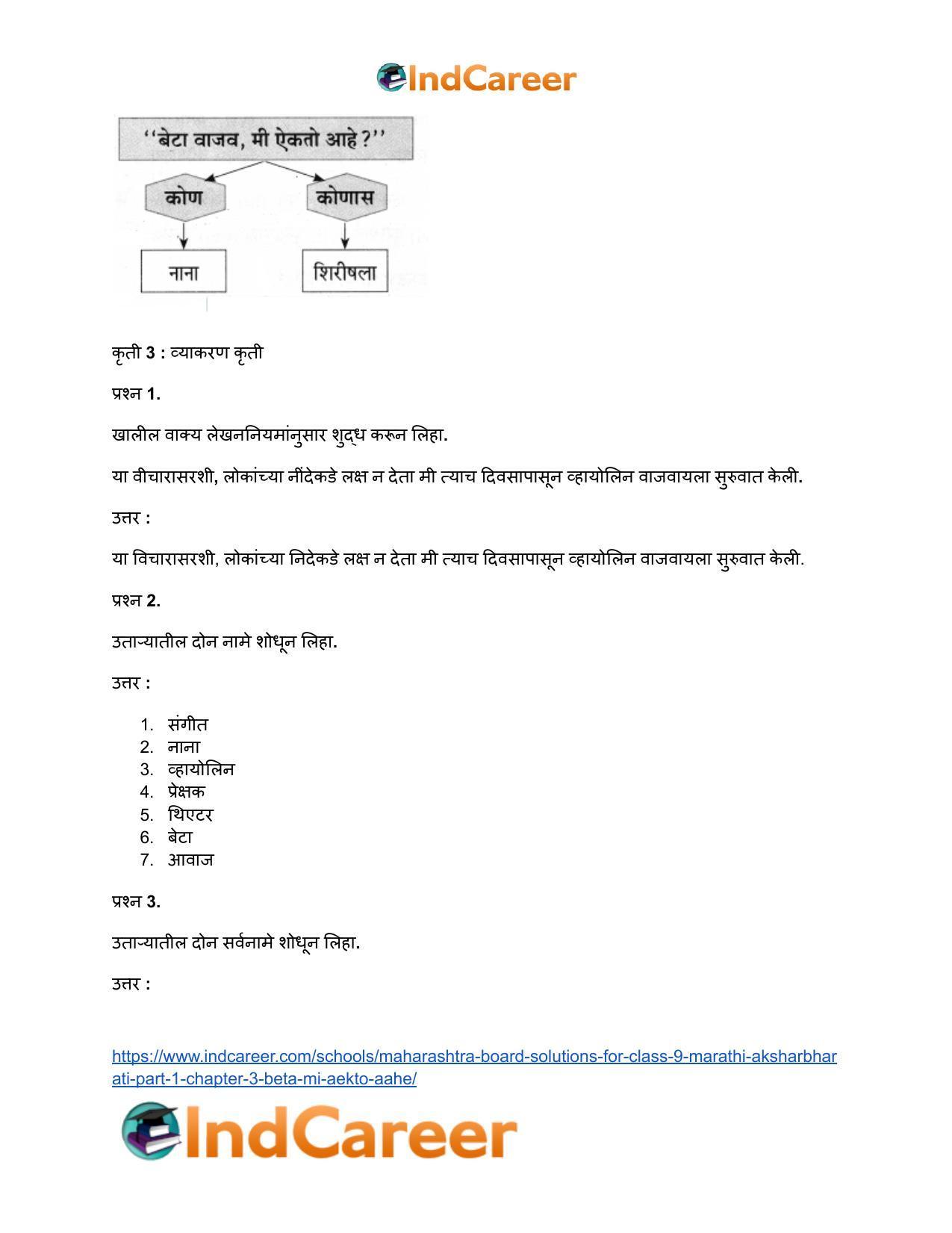 Maharashtra Board Solutions for Class 9- Marathi Aksharbharati (Part- 1): Chapter 3- ‘बेटा, मी ऐकतो आहे!’ - Page 152