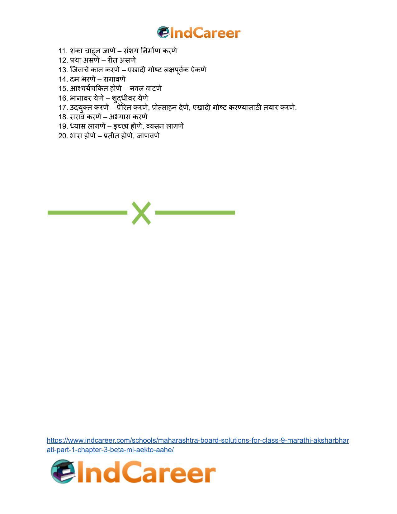 Maharashtra Board Solutions for Class 9- Marathi Aksharbharati (Part- 1): Chapter 3- ‘बेटा, मी ऐकतो आहे!’ - Page 158