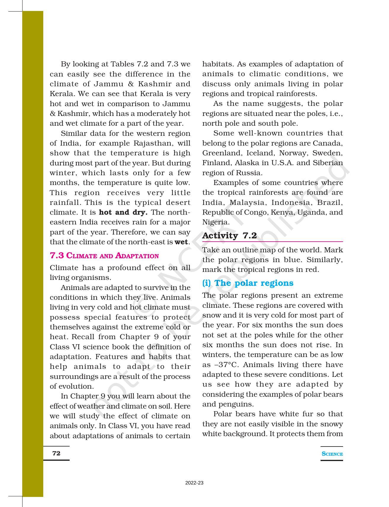 NCERT Book for Class 7 Science: Chapter 7-Weather, Climate and ...