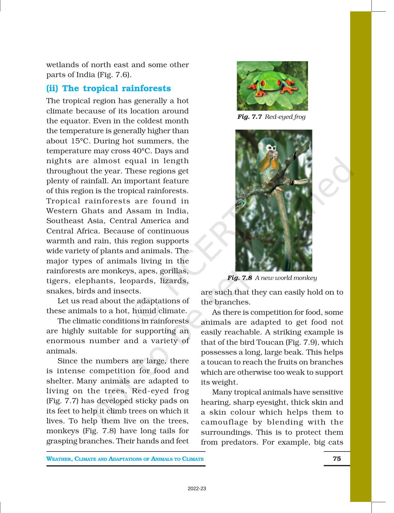 NCERT Book for Class 7 Science: Chapter 7-Weather, Climate and Adaptations of Animals of Climate - Page 8