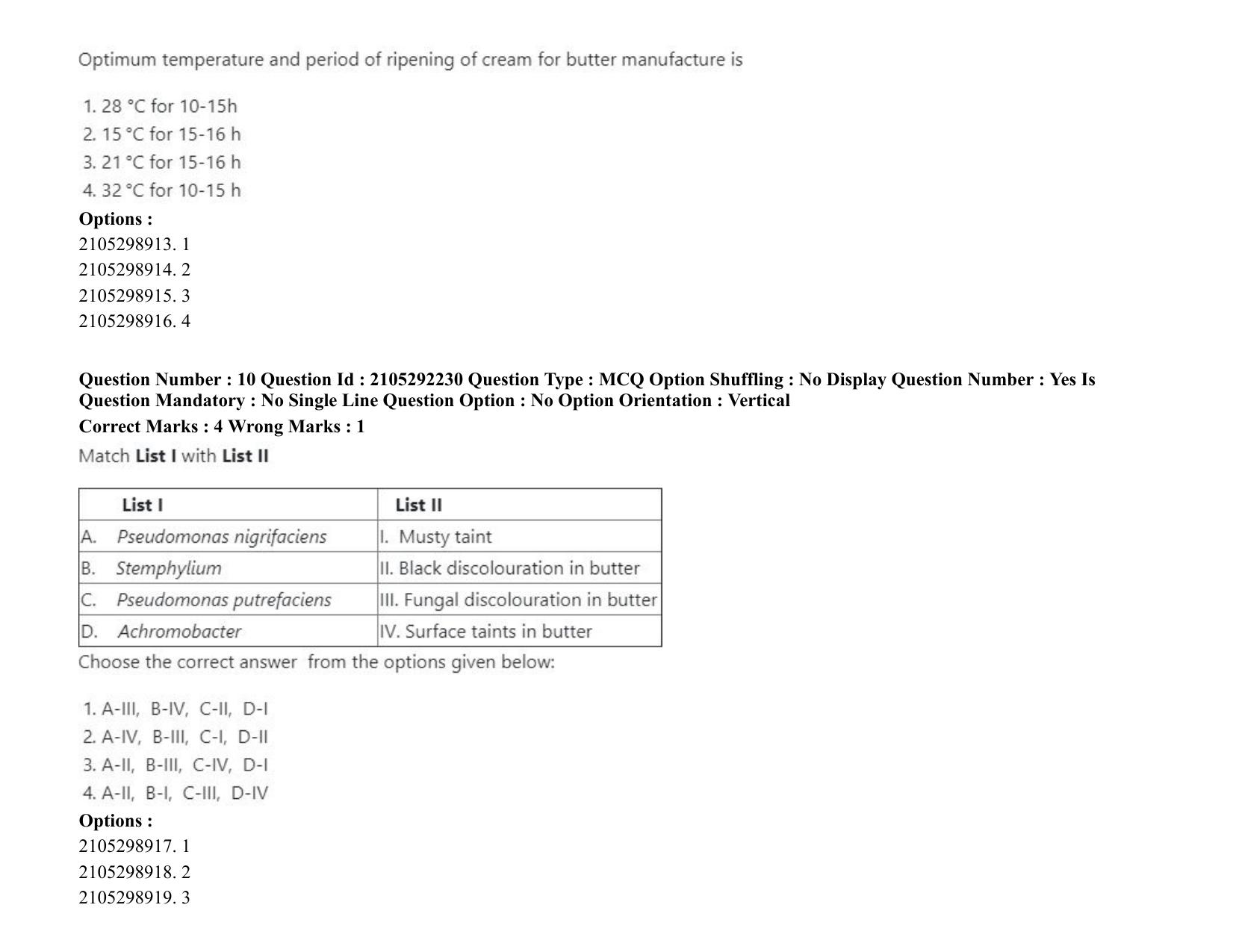 ICAR AIEEA PG 2020 DAIRY SCIENCE Question Paper - Page 7