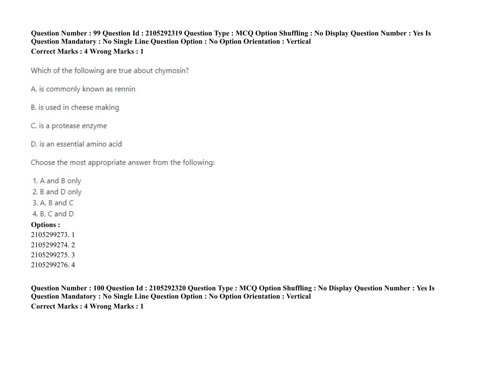 ICAR AIEEA PG 2020 DAIRY SCIENCE Question Paper - Page 57