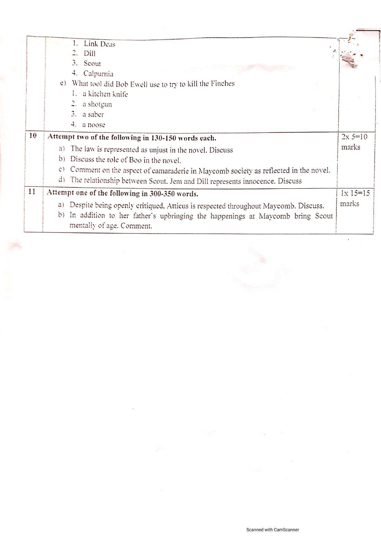  JKBOSE Class 12 English Literature Model Question Paper 2023 - Page 5