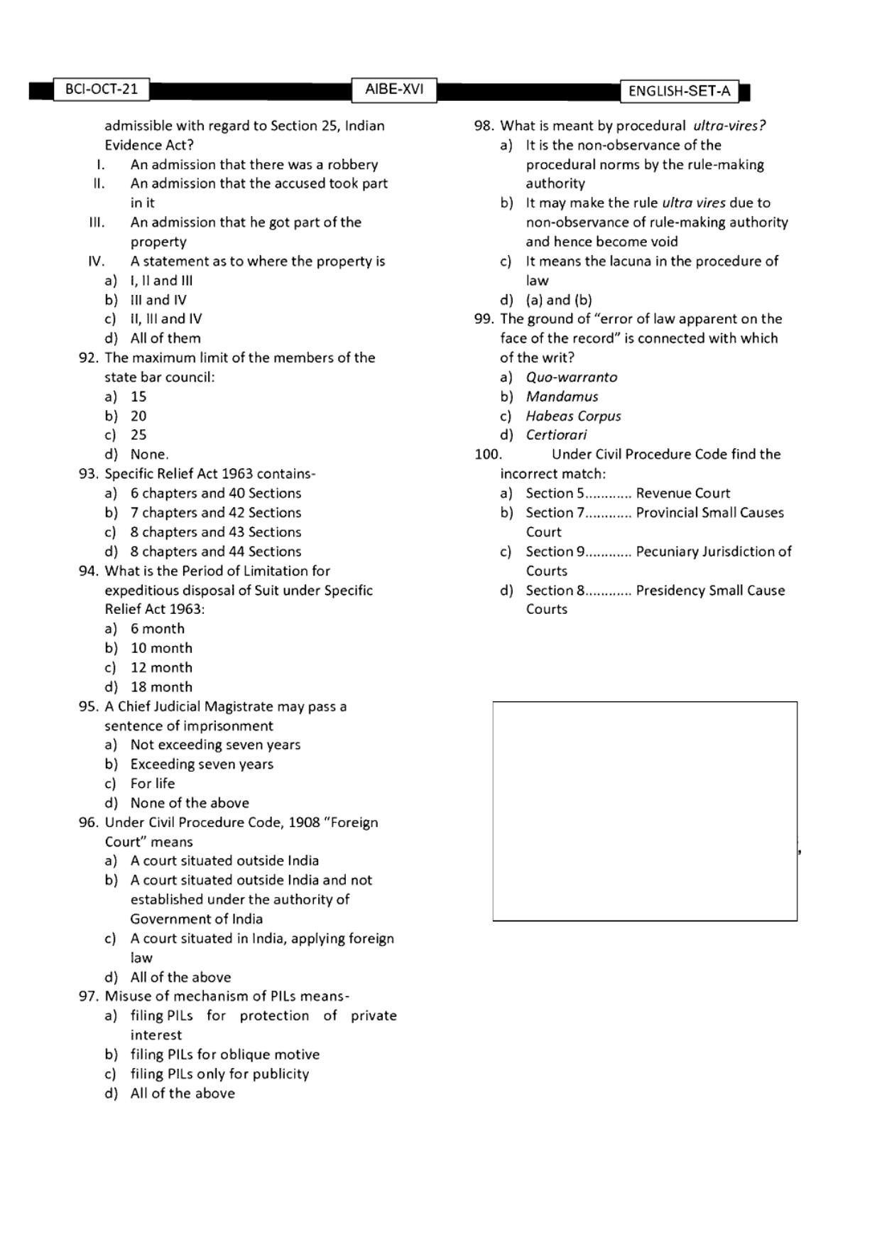 AIBE 16 Question Paper - Page 8