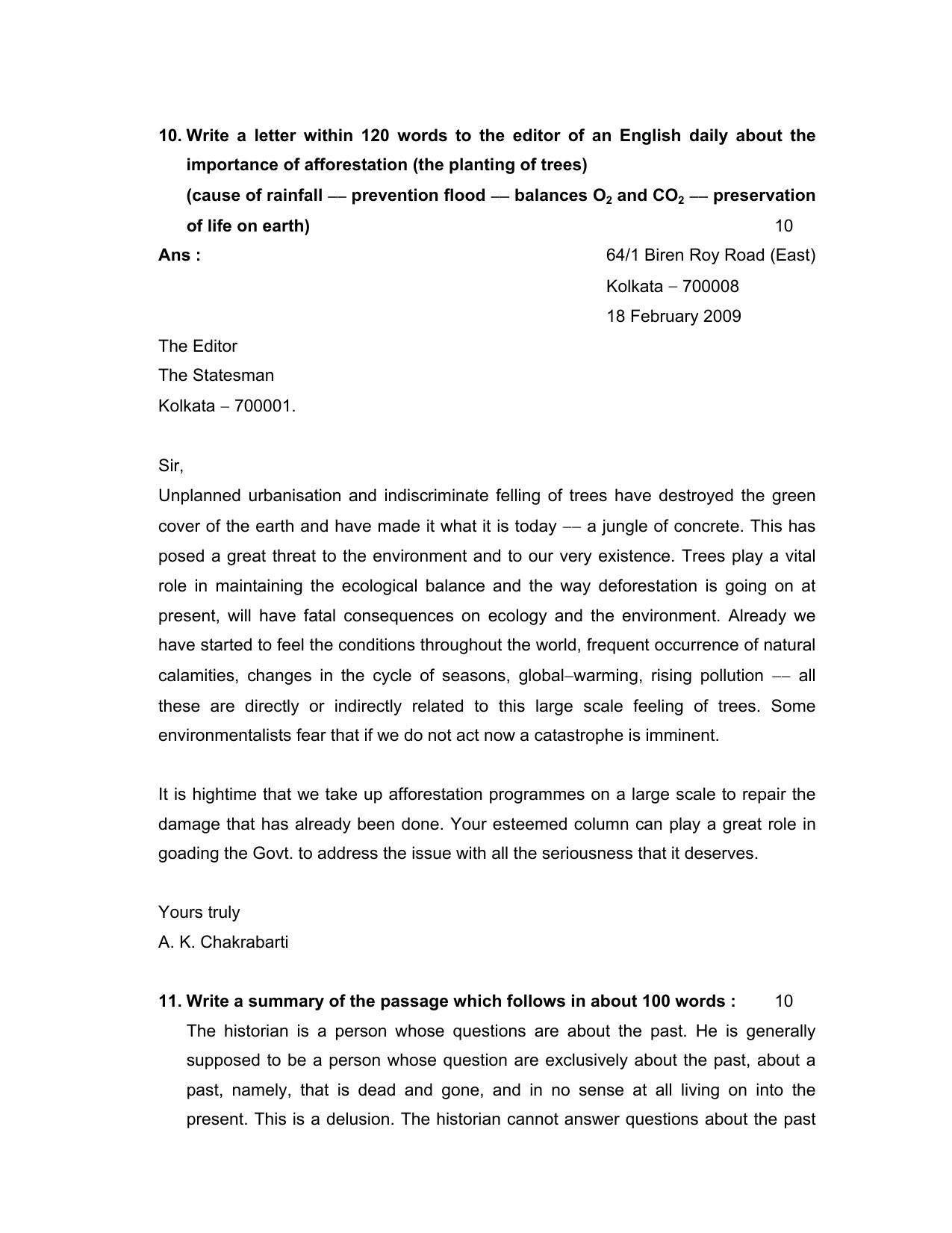 West Bengal Board Class 12 English 2020 Question Paper - Page 4