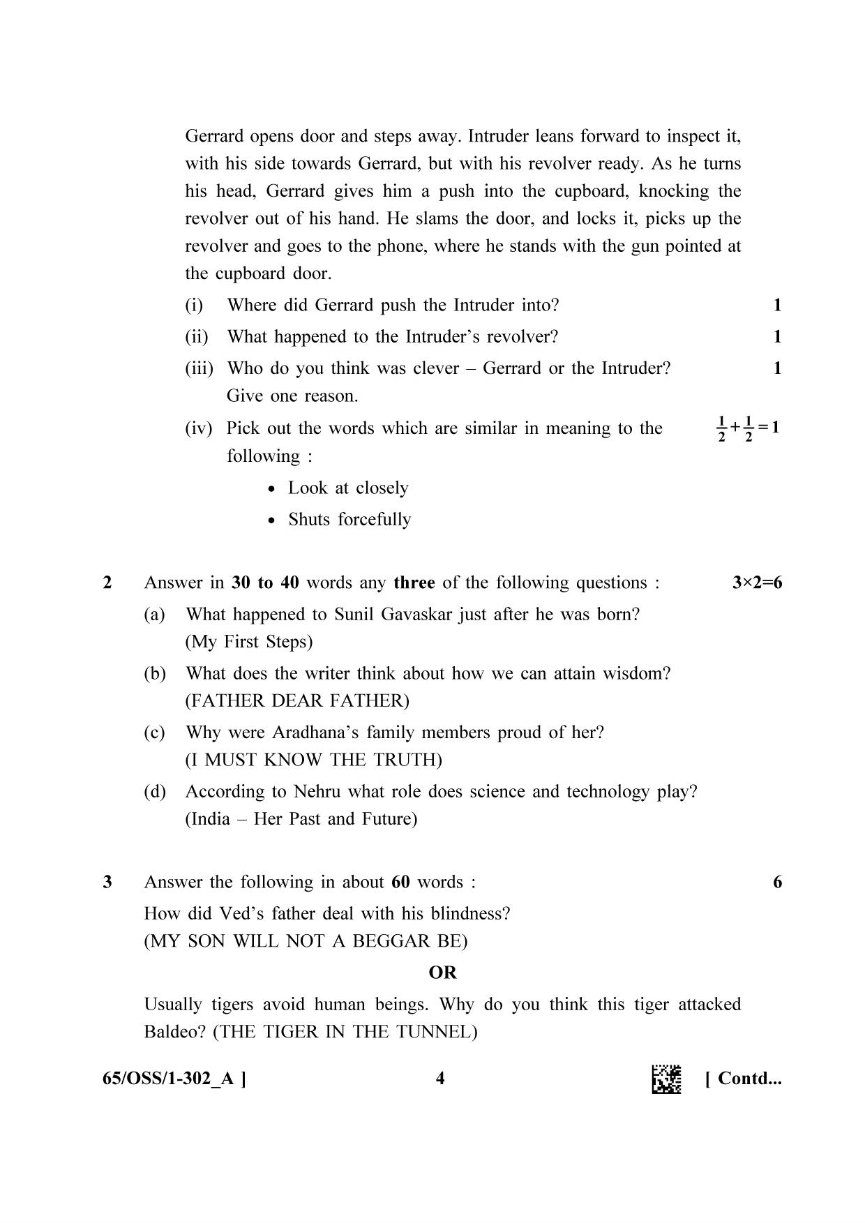 NIOS 2023 Class 12 English (OSS) Question Paper - Page 4