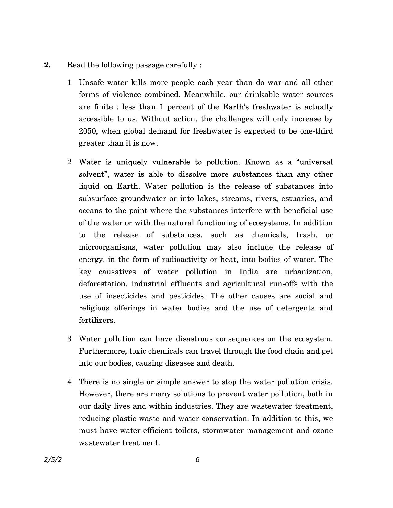 CBSE Class 10 2-5-2_English Language And Literature 2023 Question Paper - Page 6