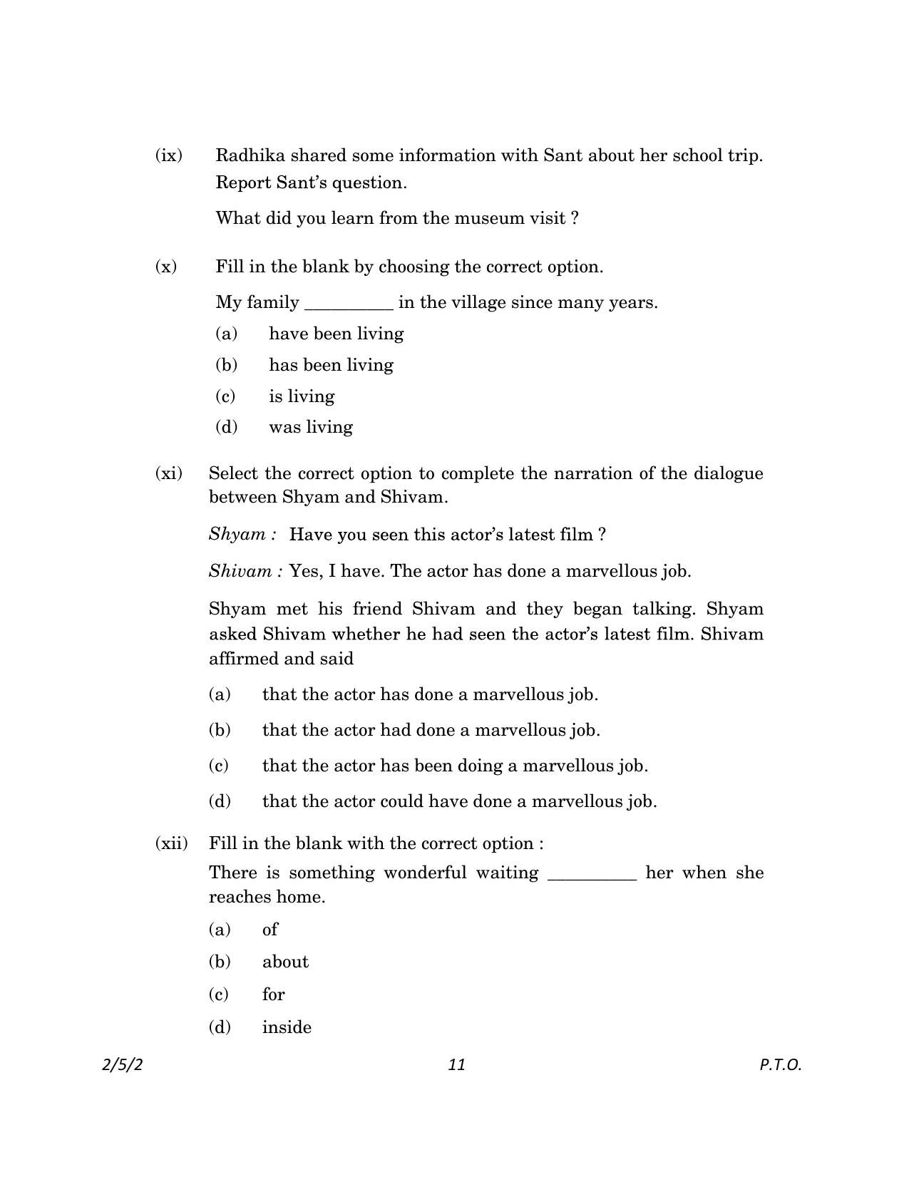 CBSE Class 10 2-5-2_English Language And Literature 2023 Question Paper - Page 11