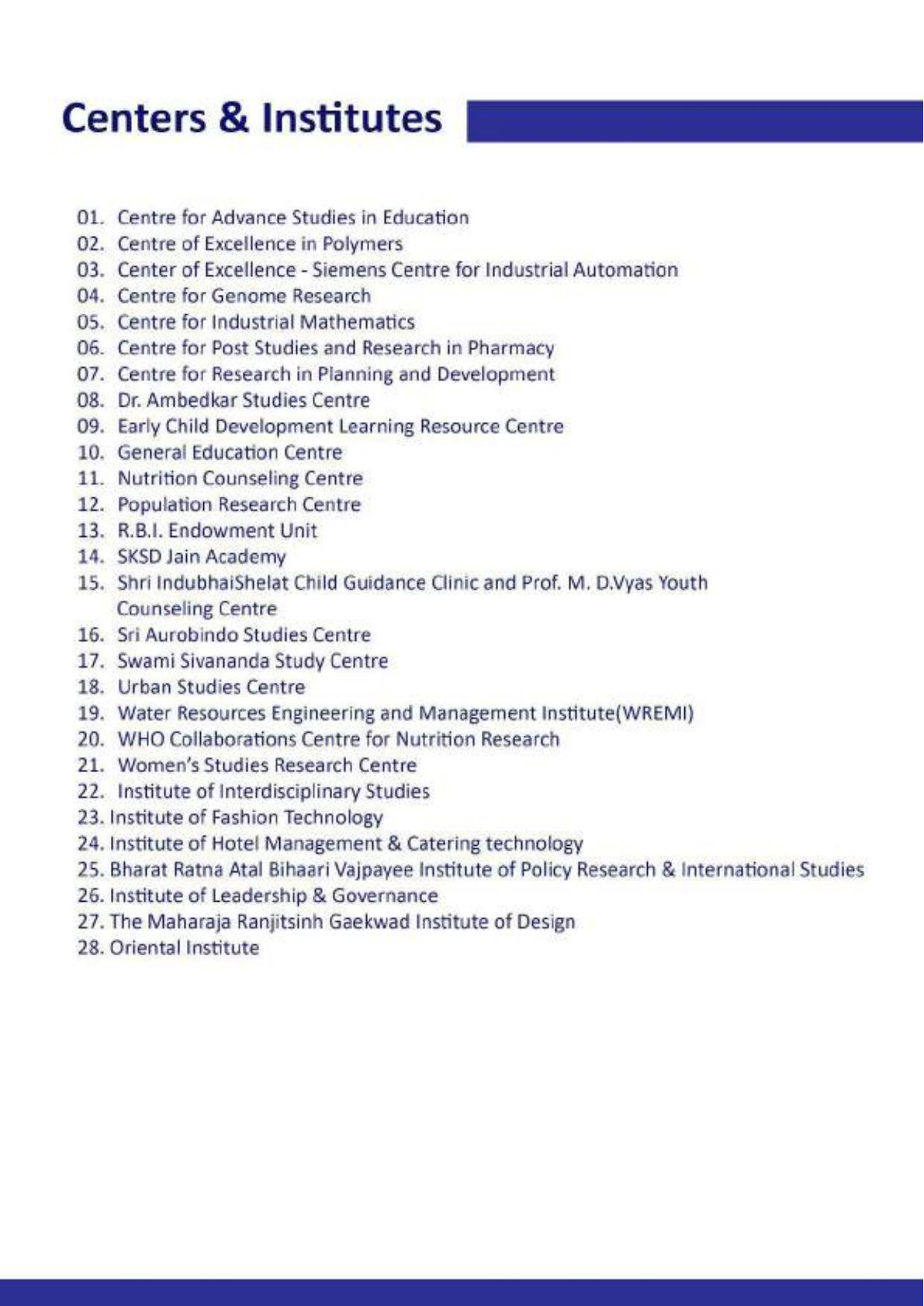 Maharaja Sayajirao University of Baroda, International Students Information Brochure - Page 10