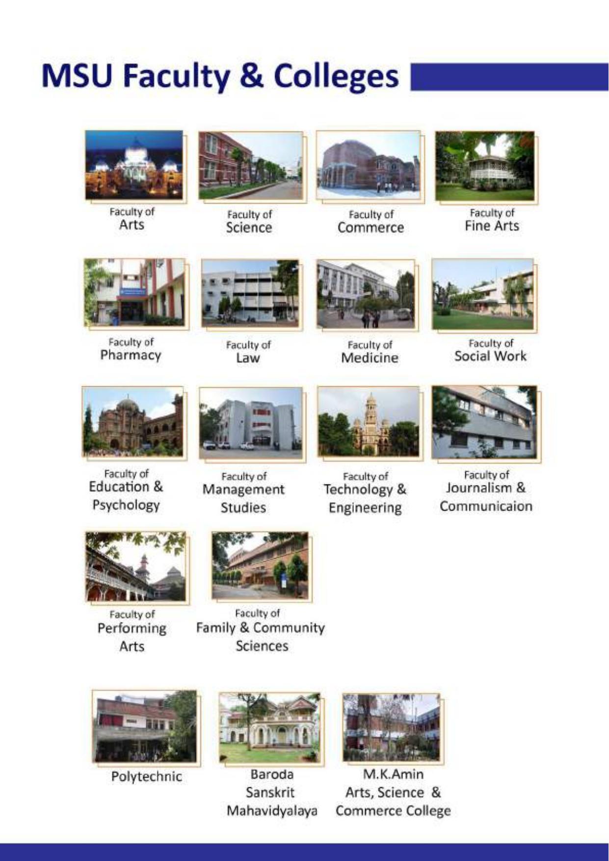 Maharaja Sayajirao University of Baroda, International Students Information Brochure - Page 13