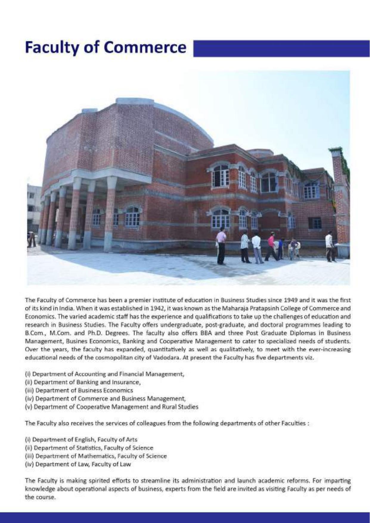 Maharaja Sayajirao University of Baroda, International Students Information Brochure - Page 17
