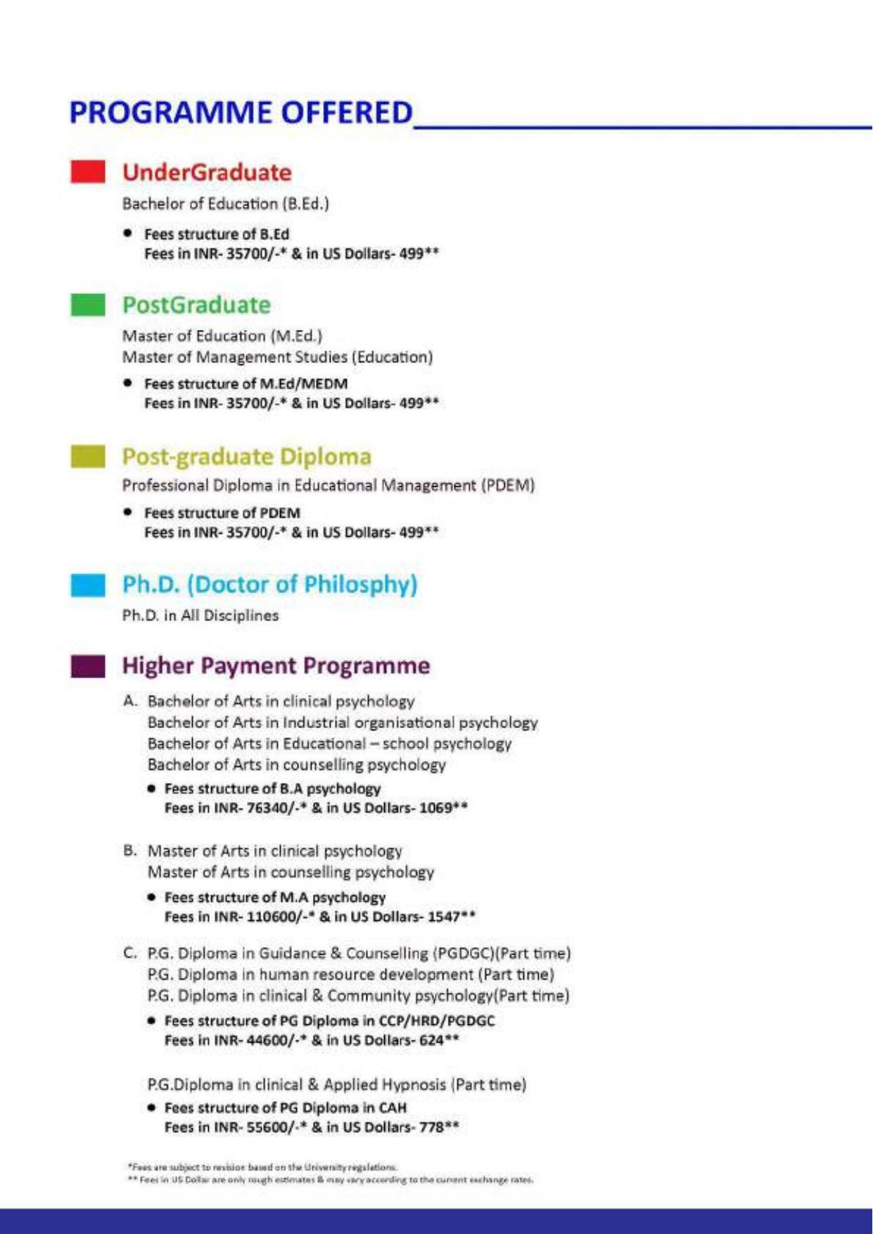 Maharaja Sayajirao University of Baroda, International Students Information Brochure - Page 20