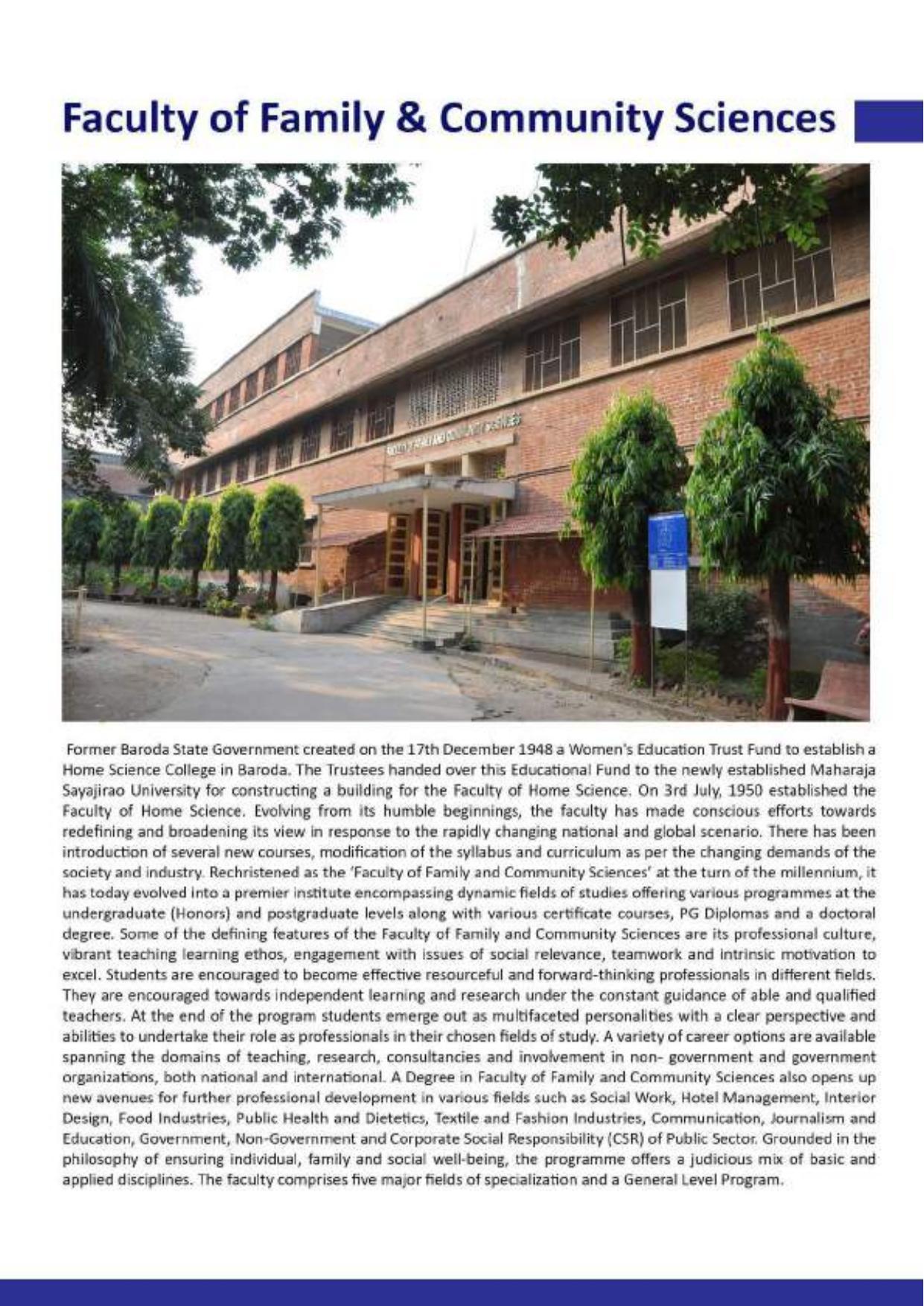 Maharaja Sayajirao University of Baroda, International Students Information Brochure - Page 21