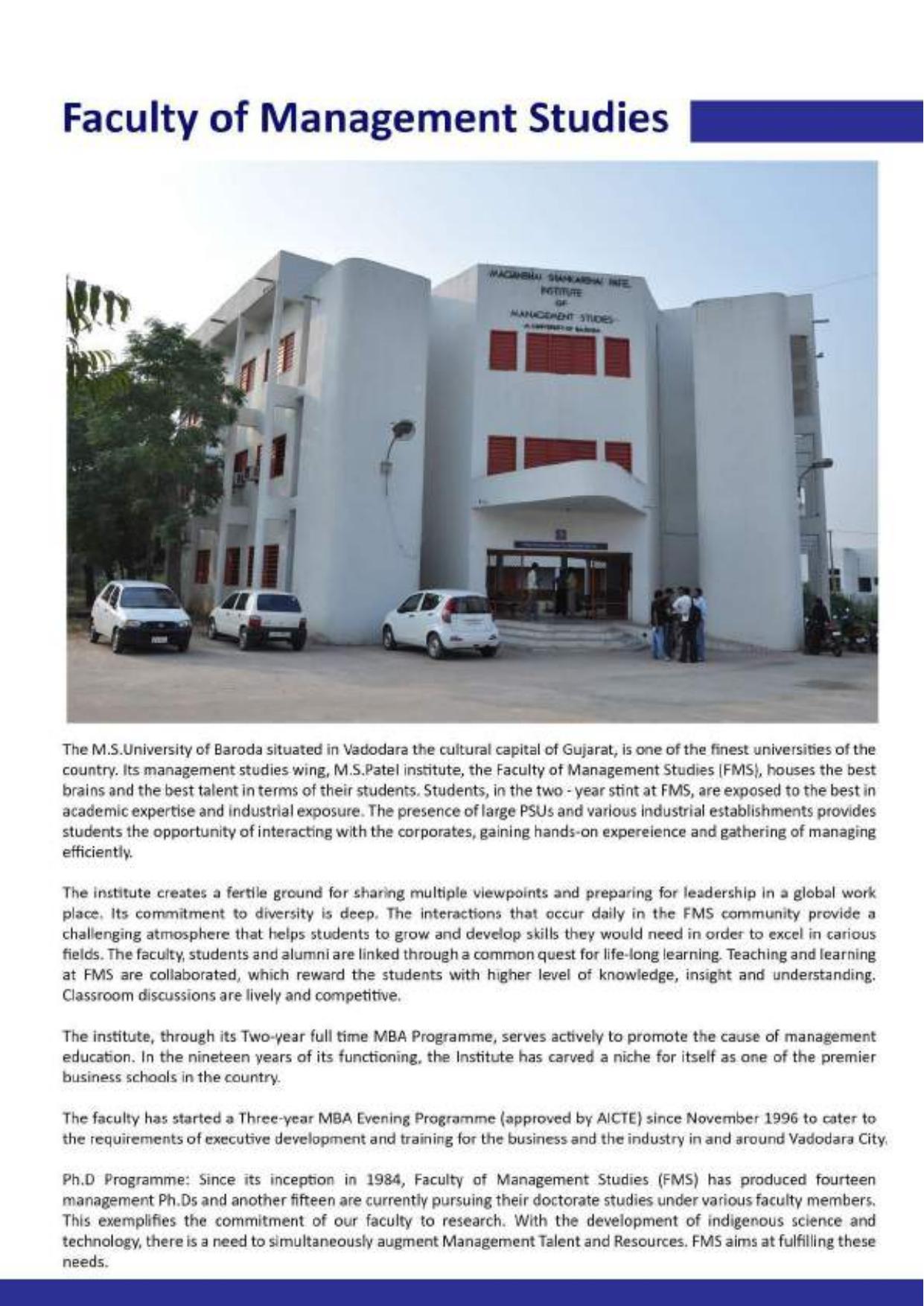 Maharaja Sayajirao University of Baroda, International Students Information Brochure - Page 30