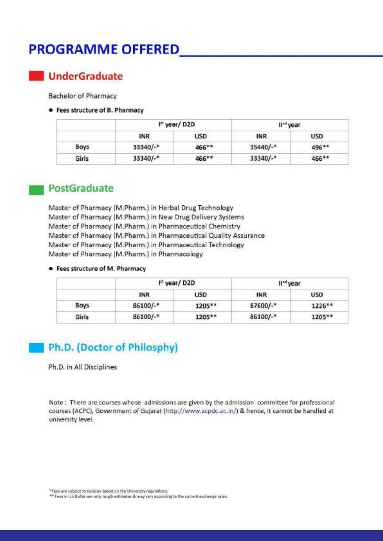 Maharaja Sayajirao University of Baroda, International Students Information Brochure - Page 38