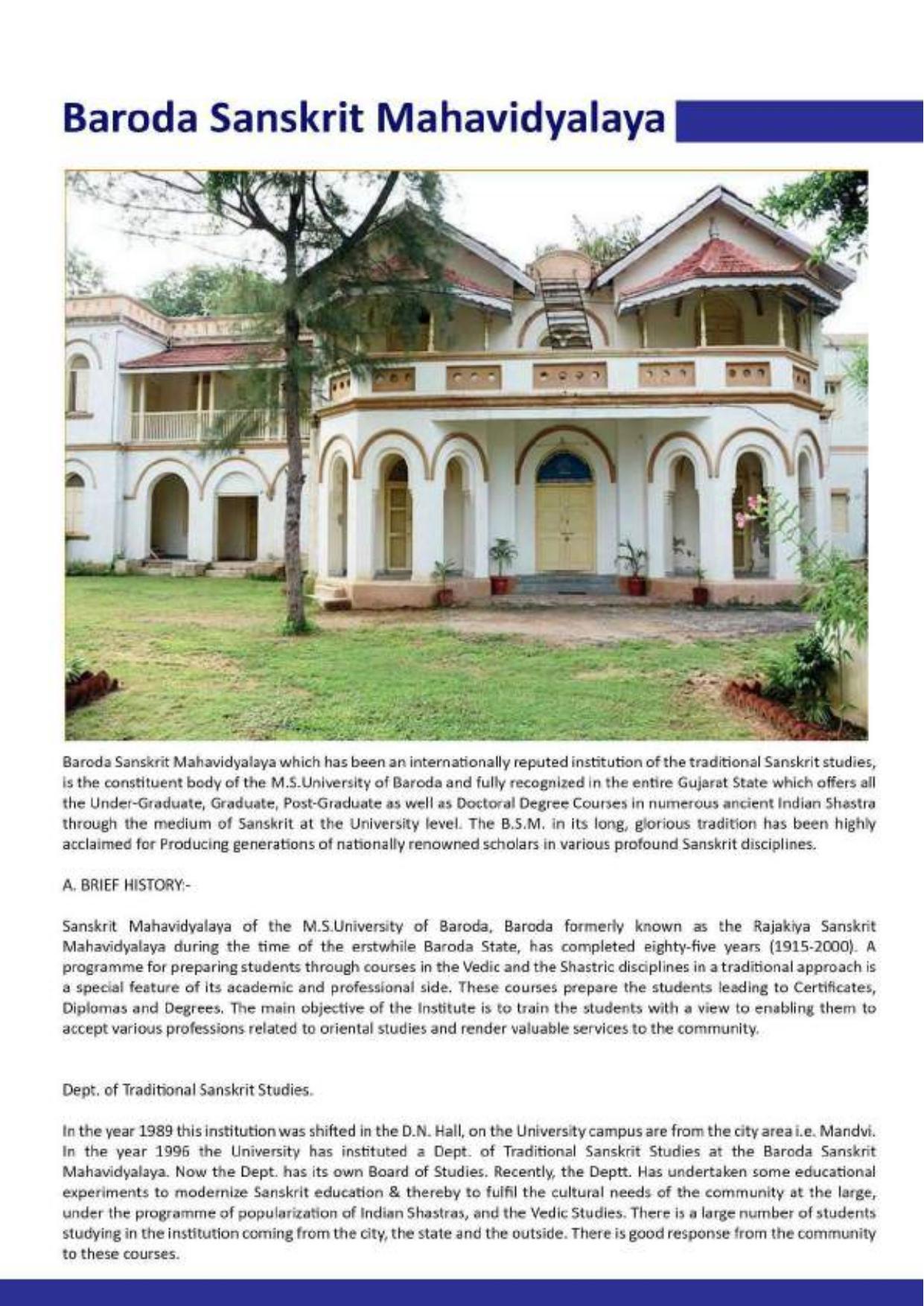 Maharaja Sayajirao University of Baroda, International Students Information Brochure - Page 47