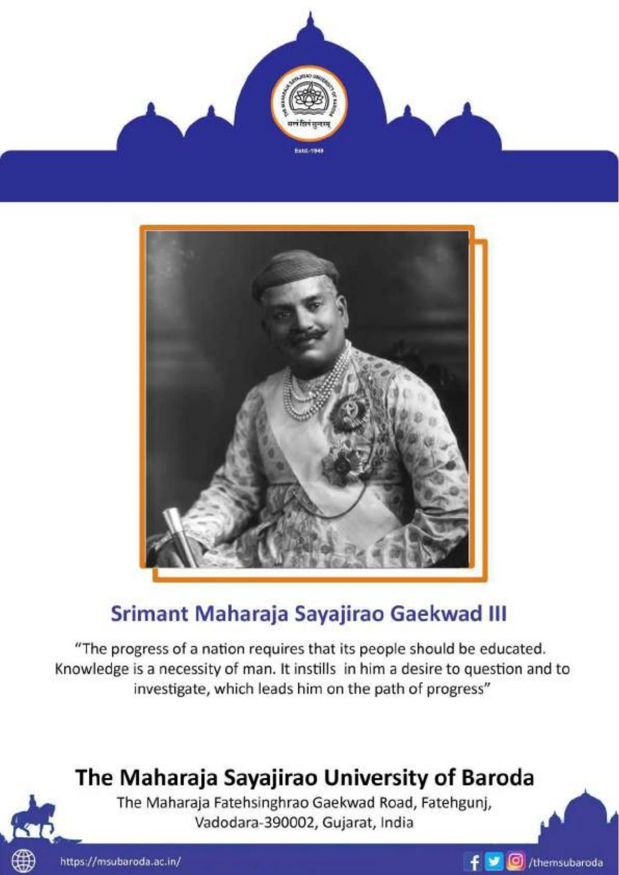 Maharaja Sayajirao University of Baroda, International Students Information Brochure - Page 72
