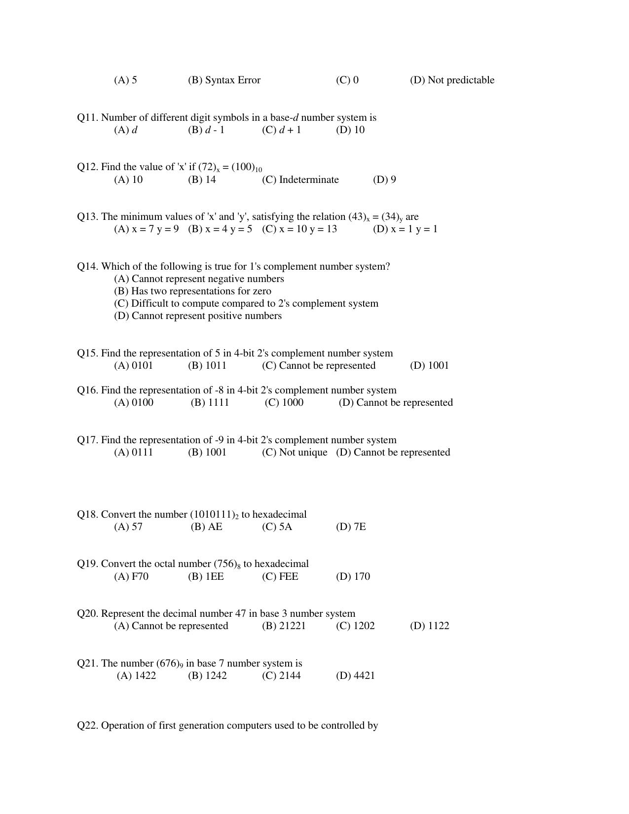 OJEE 2015 MCA Question Paper - Page 2