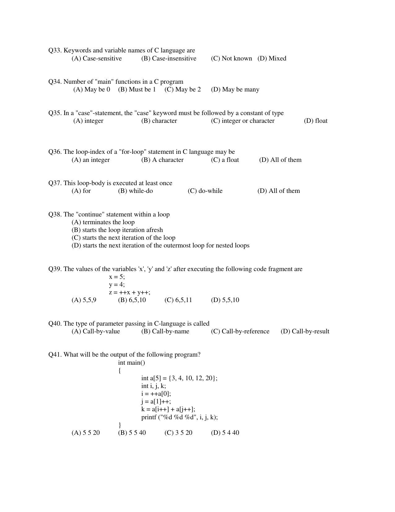 OJEE 2015 MCA Question Paper - Page 4