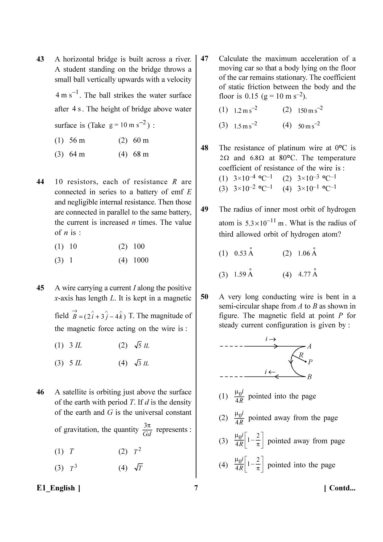 NEET 2023 E1 Question Paper - Page 7