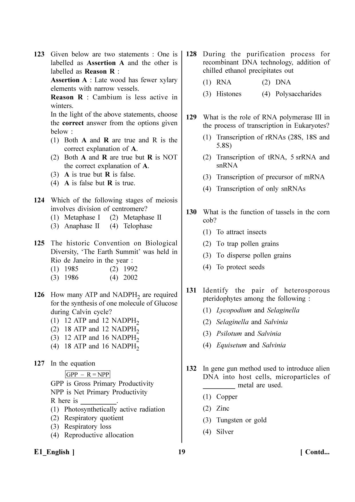 NEET 2023 E1 Question Paper - Page 19