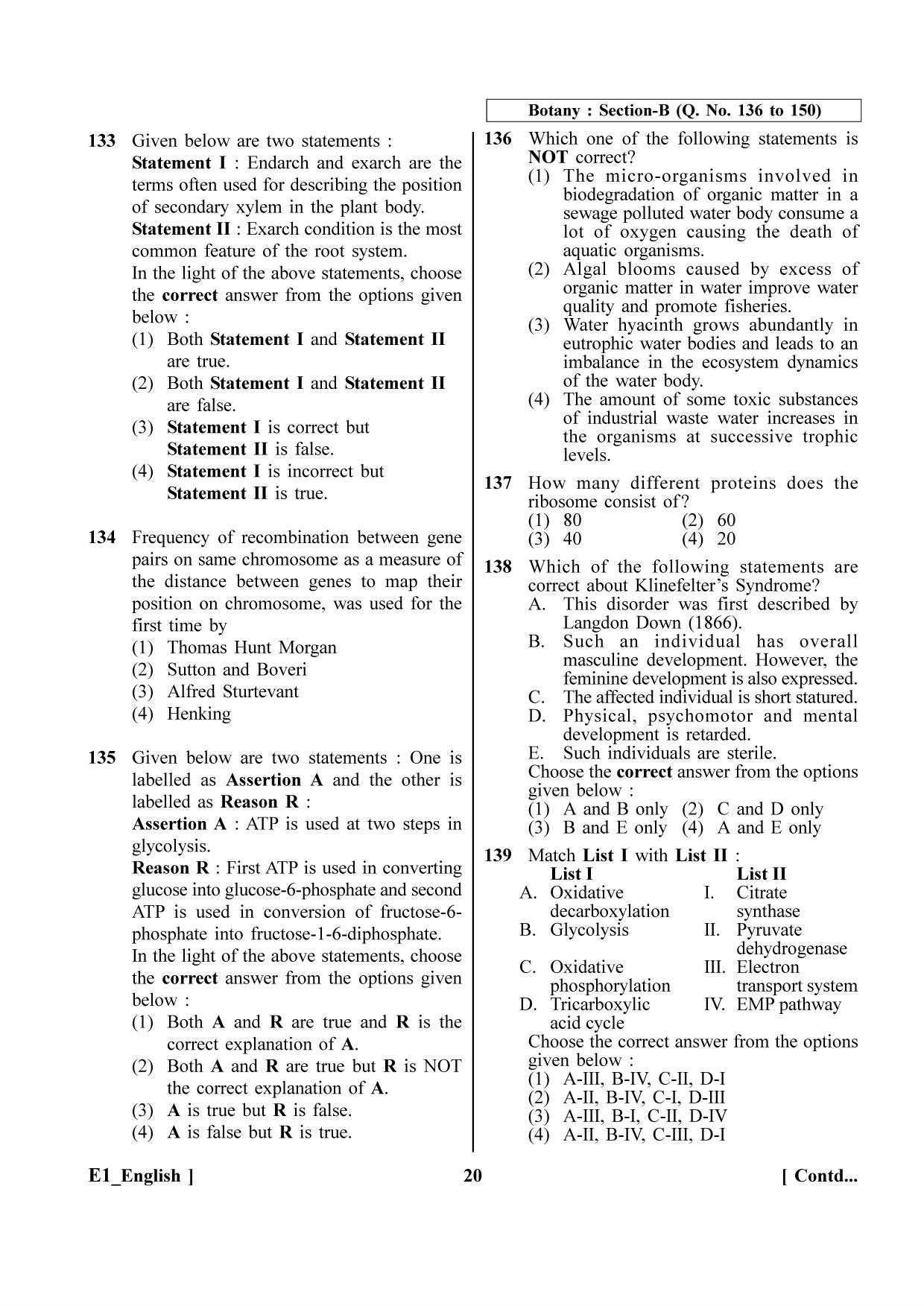 NEET 2023 E1 Question Paper - Page 20