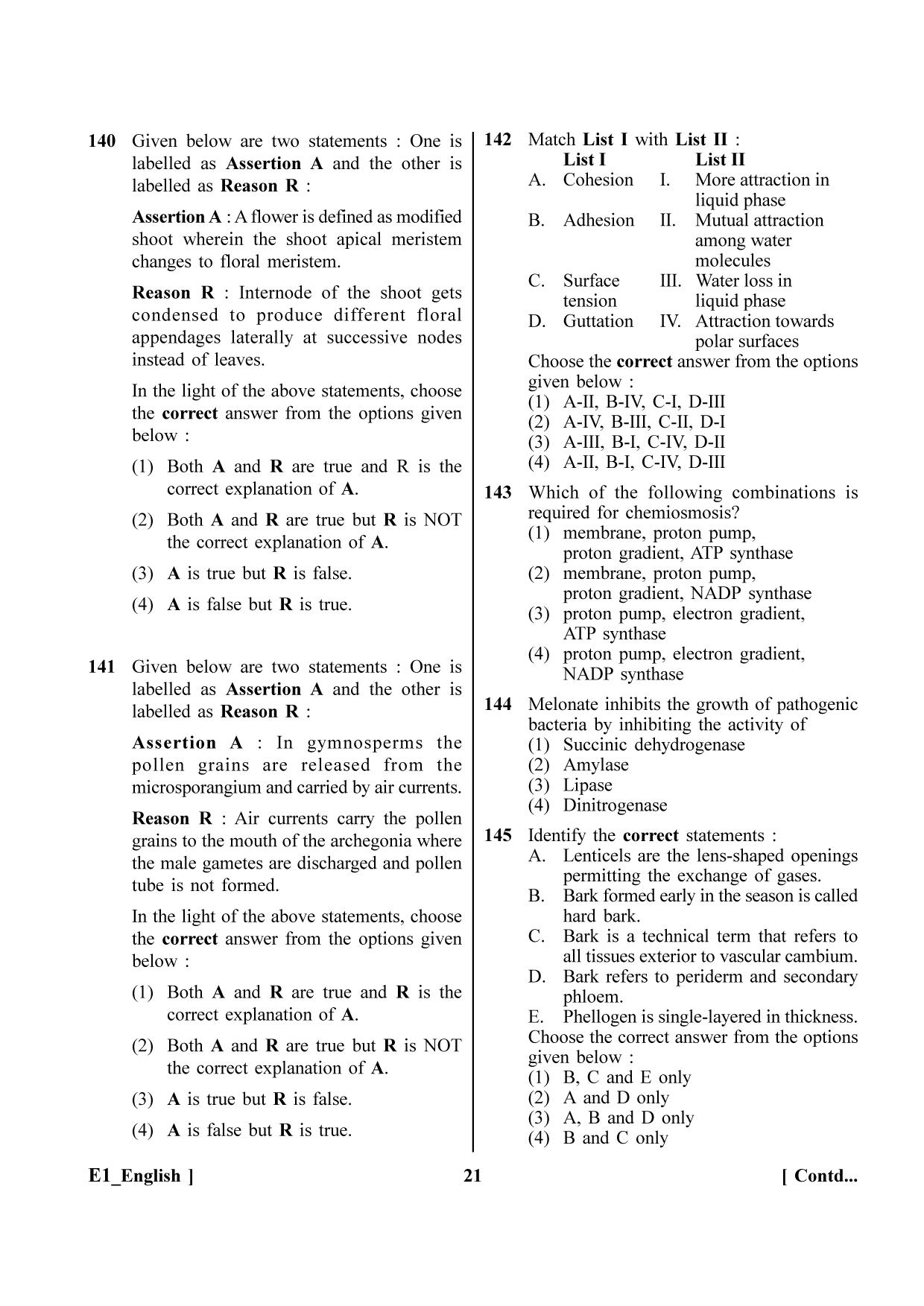 NEET 2023 E1 Question Paper - Page 21