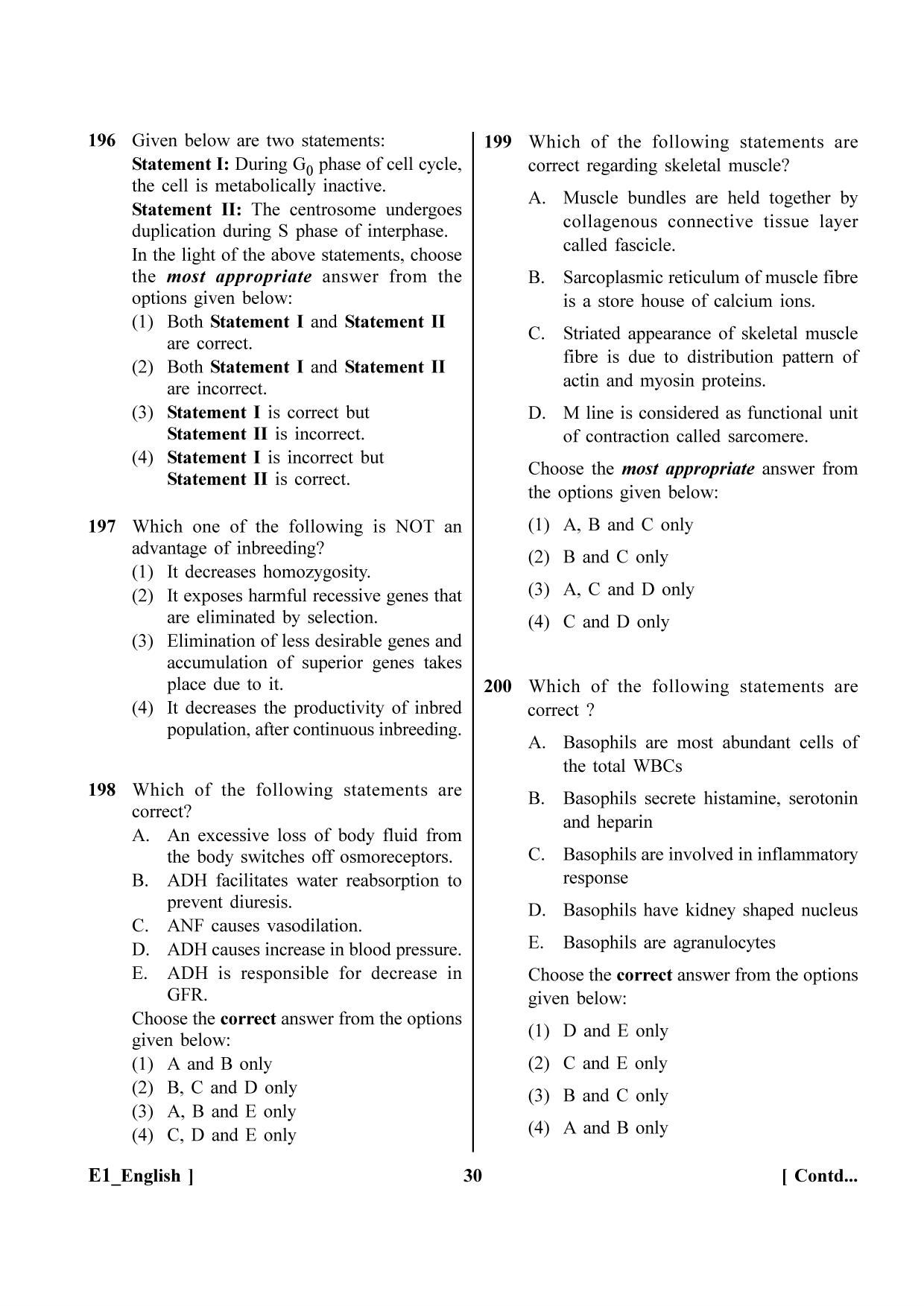 NEET 2023 E1 Question Paper - Page 30