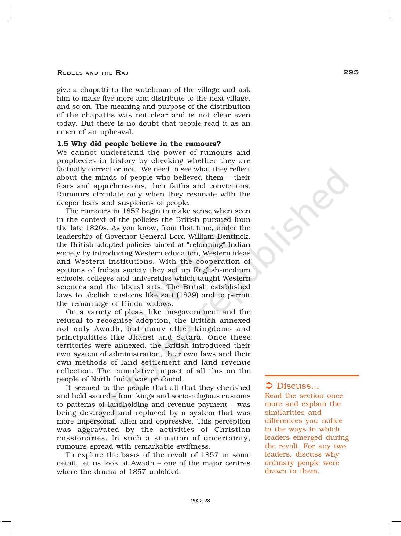 NCERT Book for Class 12 History (Part-III) Chapter 11 Rebels and the Raj - Page 8