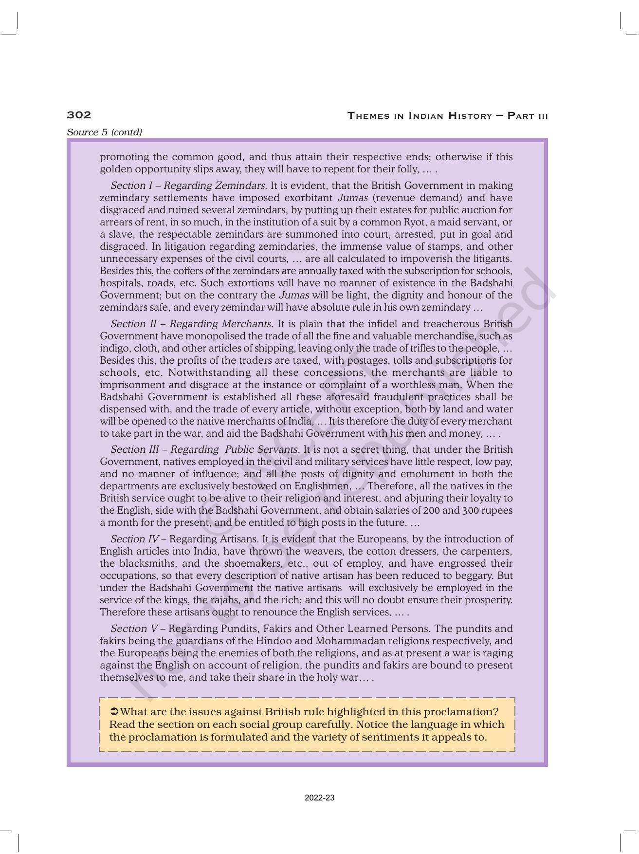 NCERT Book for Class 12 History (Part-III) Chapter 11 Rebels and the Raj - Page 15