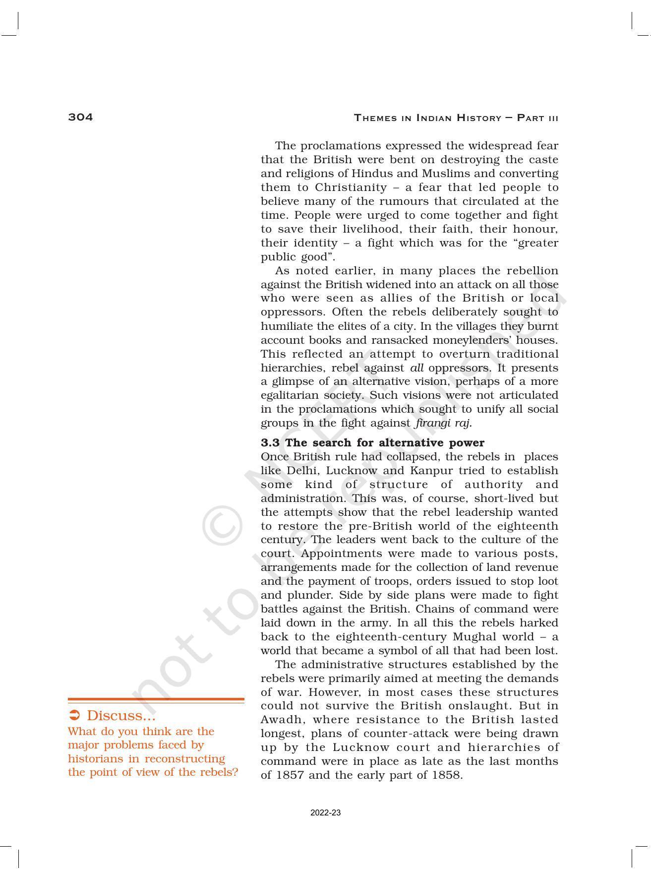NCERT Book for Class 12 History (Part-III) Chapter 11 Rebels and the Raj - Page 17