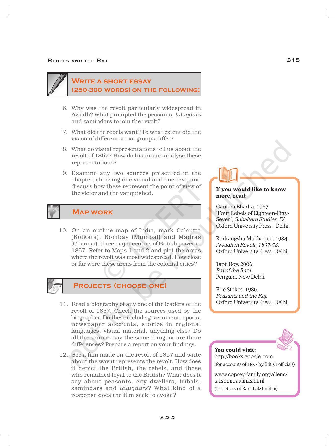 NCERT Book for Class 12 History (Part-III) Chapter 11 Rebels and the Raj - Page 28