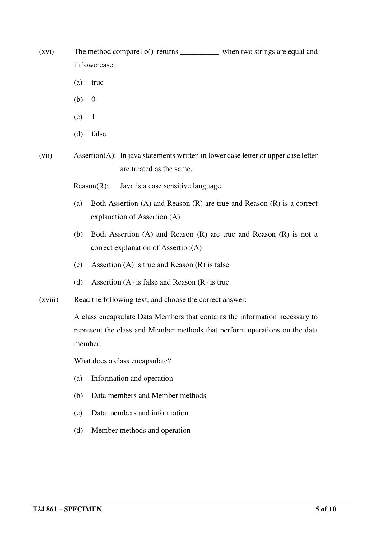 ICSE Class 10  2024 Computer Applications Sample Paper - Page 5