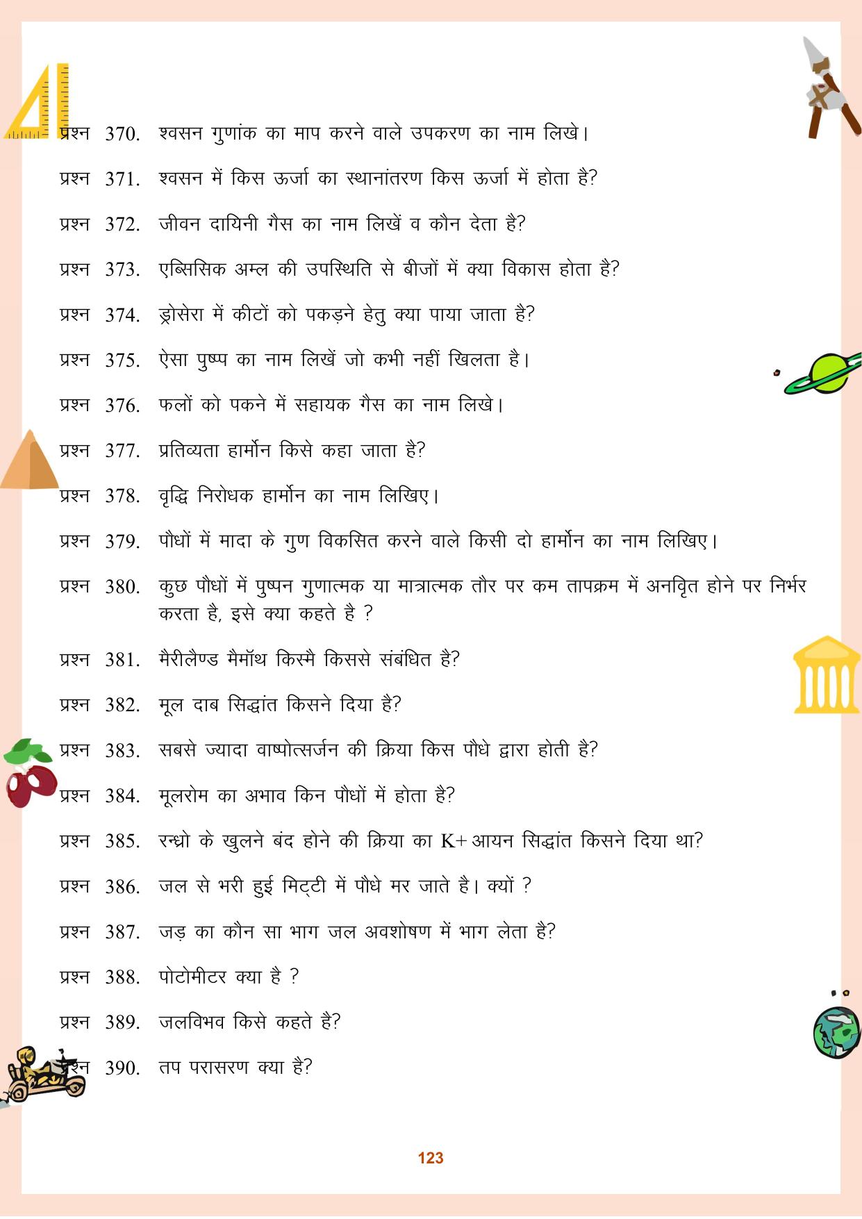 CGBSE Board Class 11 Question Bank - Page 124