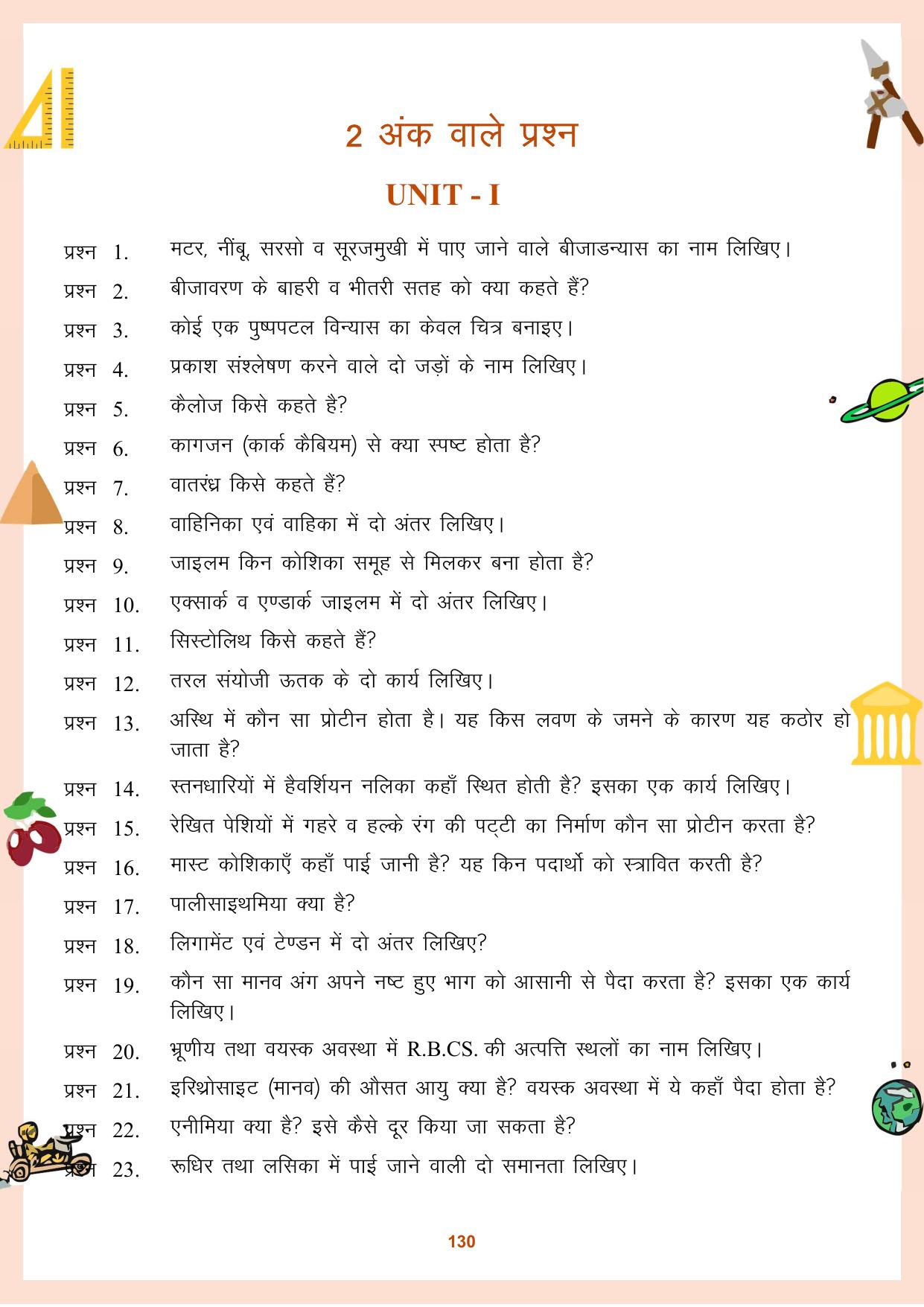 CGBSE Board Class 11 Question Bank - Page 131