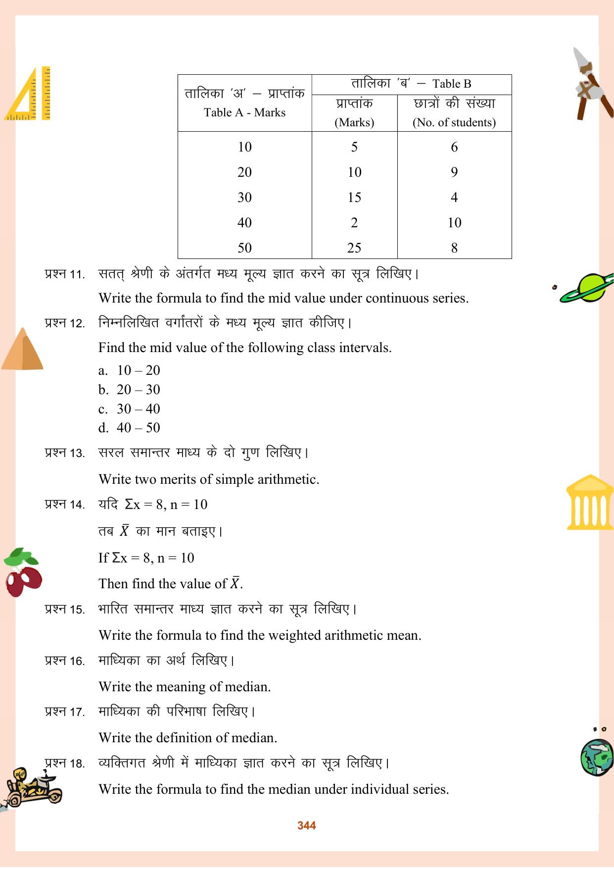 CGBSE Board Class 11 Question Bank - Page 345