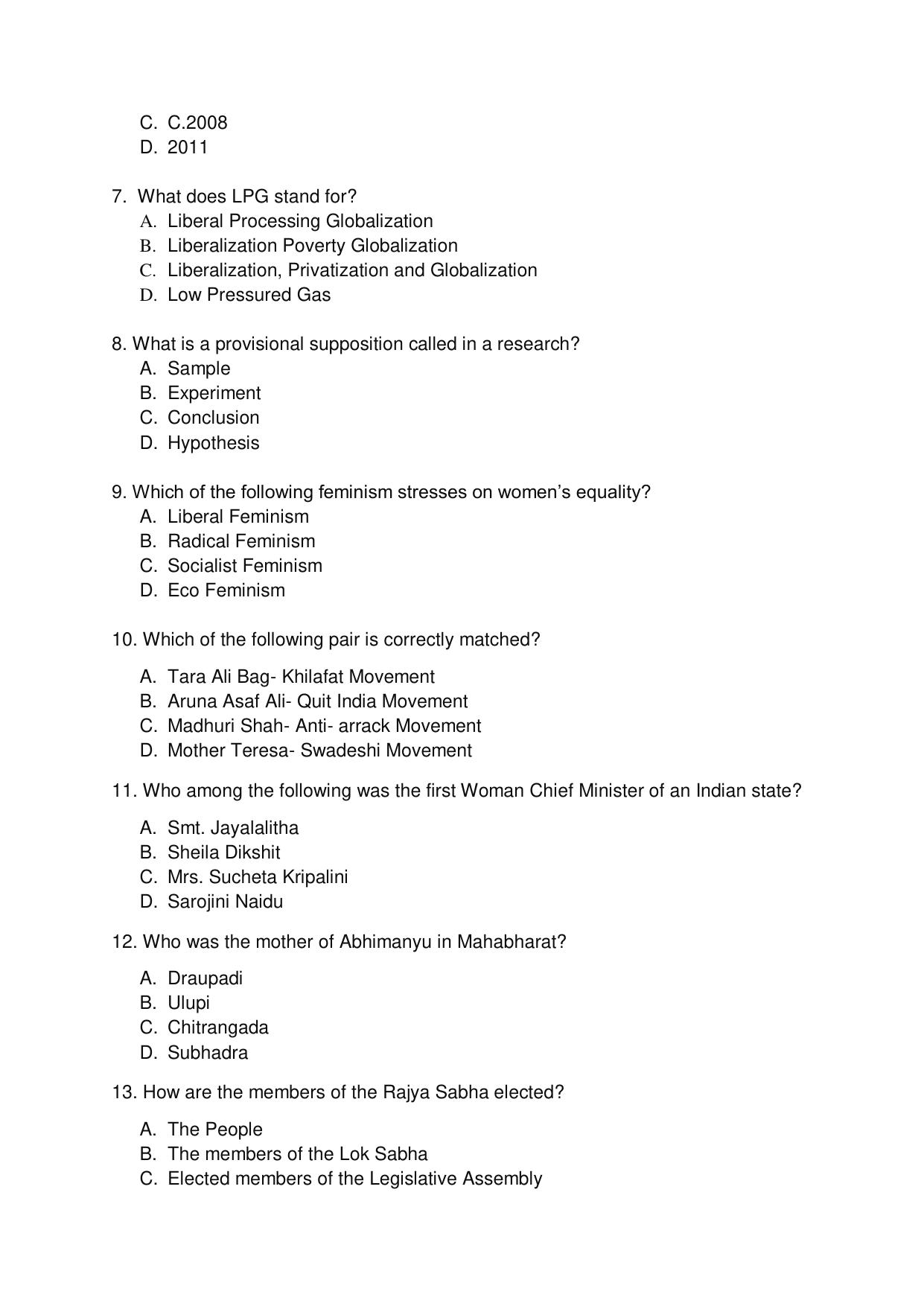 Odisha CPET 2021 GSWS Question Paper - Page 2