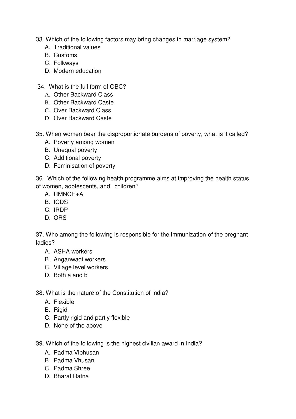 Odisha CPET 2021 GSWS Question Paper - Page 6
