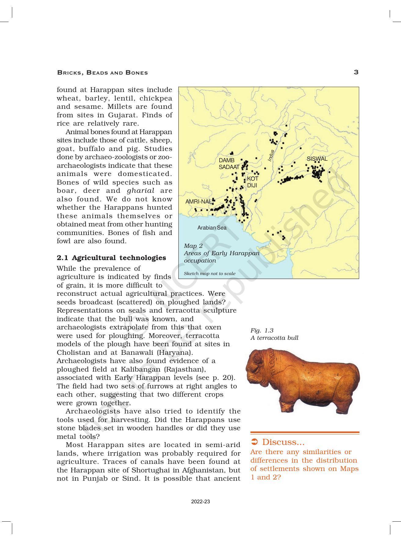 NCERT Book for Class 12 History (Part-1) Chapter 1 Bricks, Beads, and Bones - Page 3