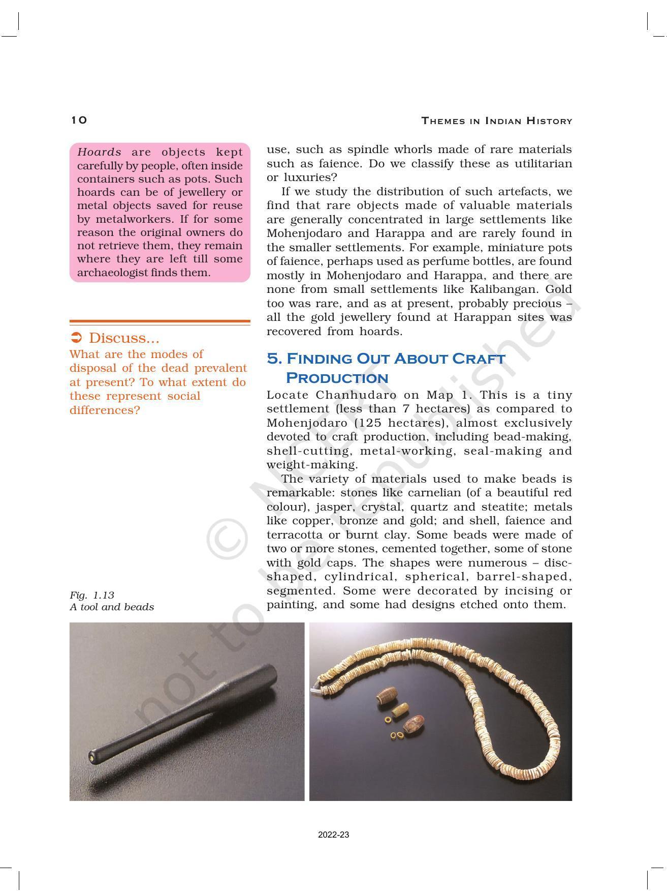 NCERT Book for Class 12 History (Part-1) Chapter 1 Bricks, Beads, and Bones - Page 10