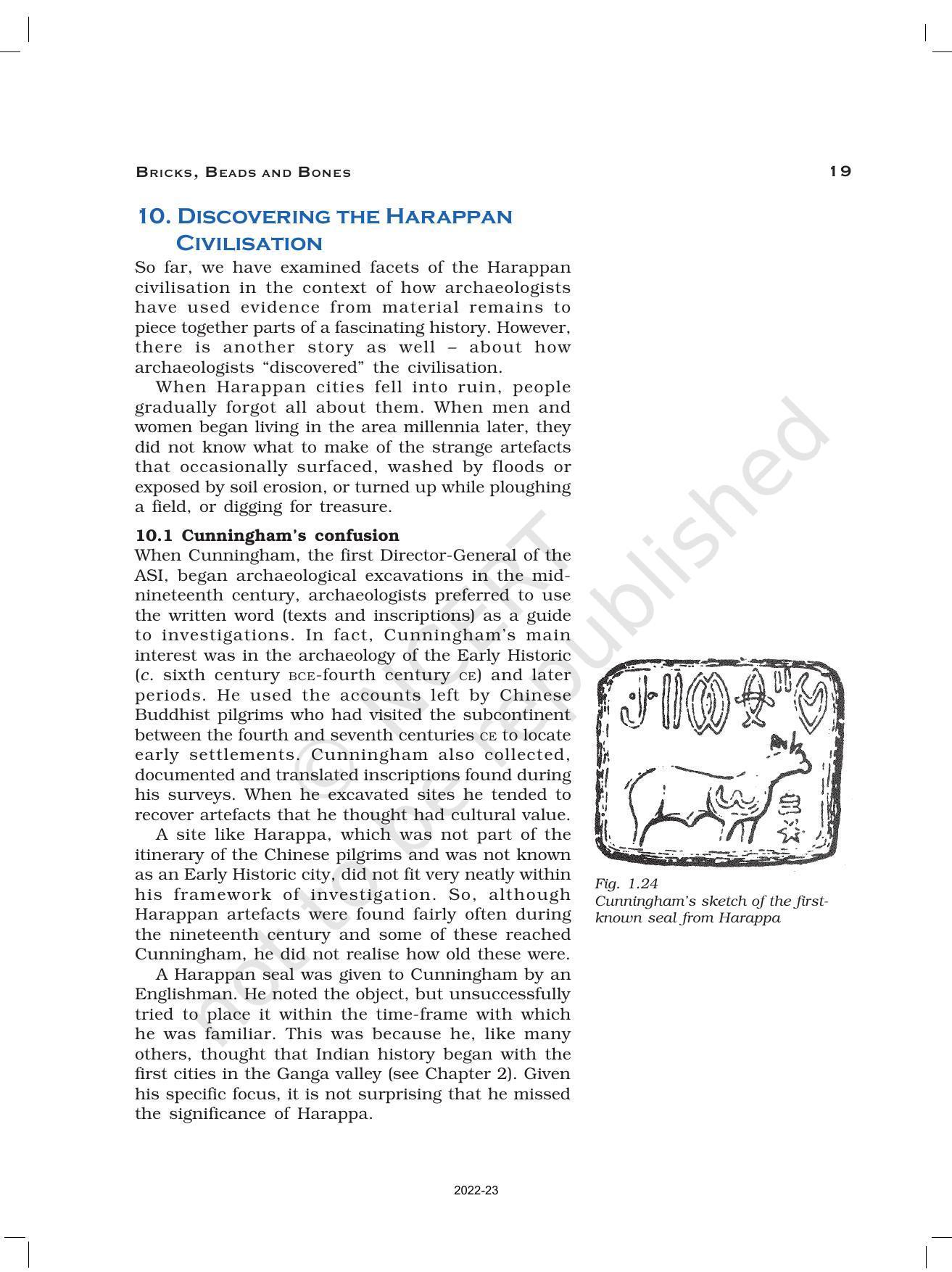 NCERT Book for Class 12 History (Part-1) Chapter 1 Bricks, Beads, and Bones - Page 19