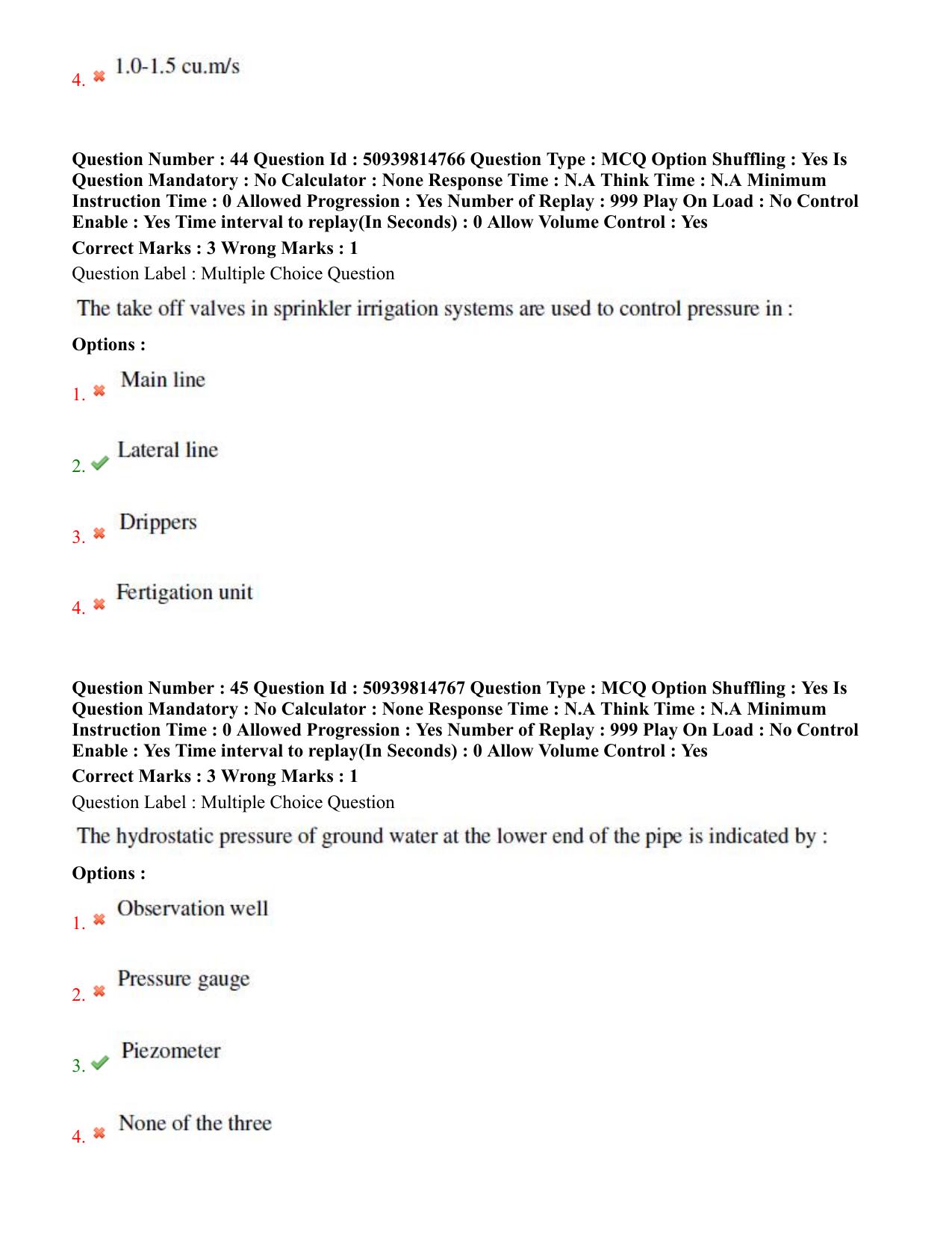 BHU RET Water Management (Agronomy) 2020 Question Paper - Page 30