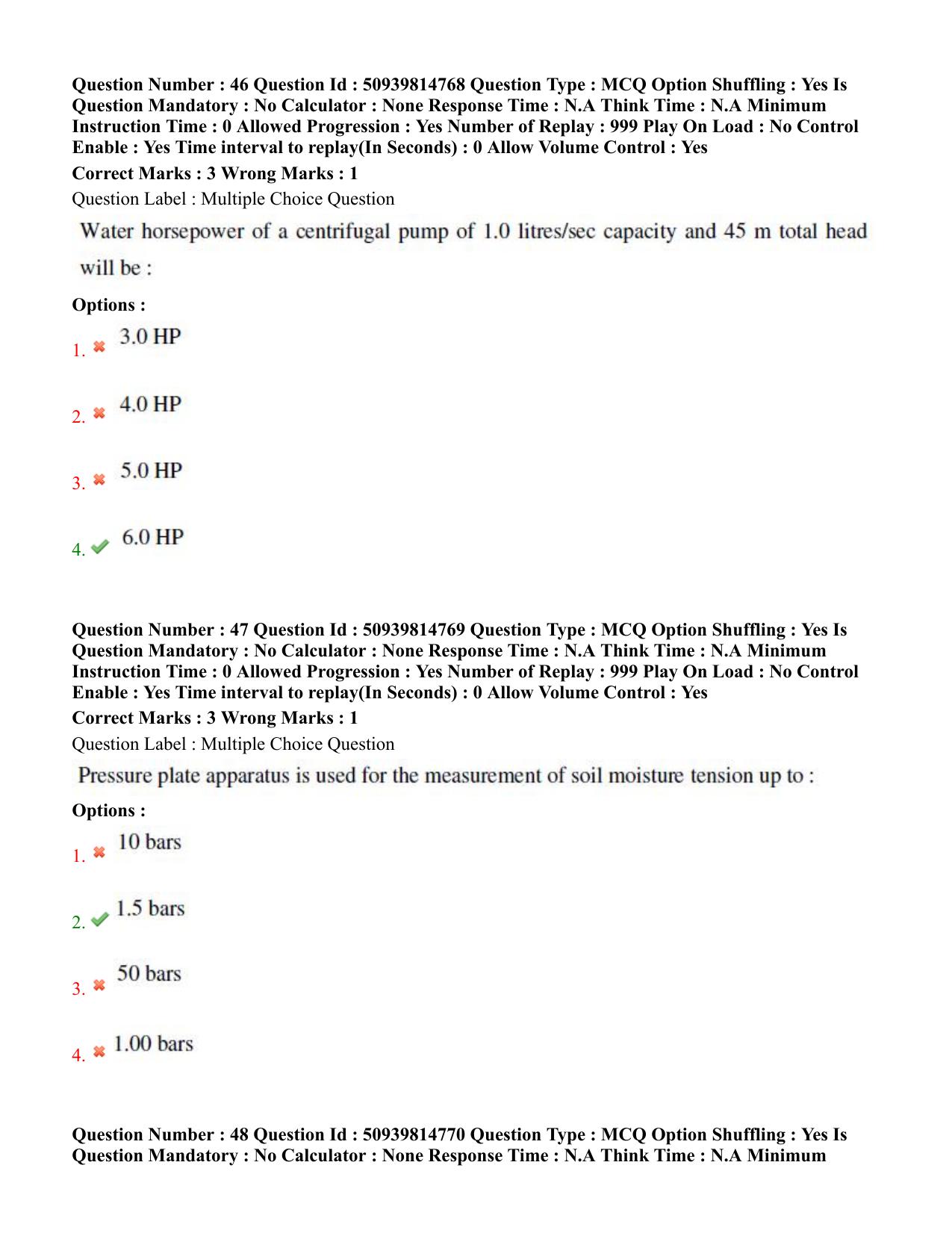 BHU RET Water Management (Agronomy) 2020 Question Paper - Page 31
